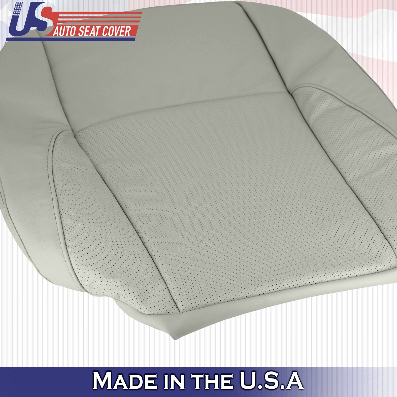 2012 For Lexus ES350 Passenger Side Top Perforated Leather Seat Cover Gray