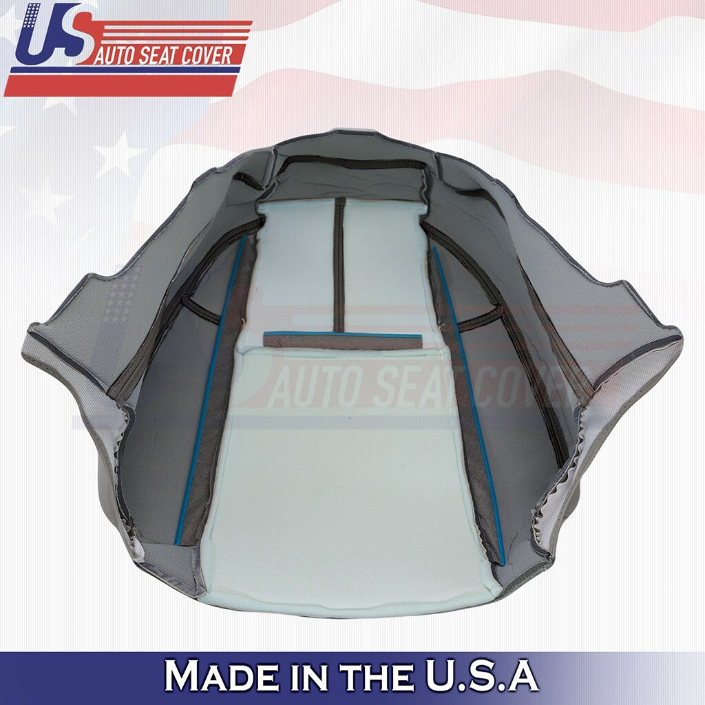 2007 to 2014 For Chevy Silverado WT Driver Top&Bottom Vinyl Seat Cover Dark Gray