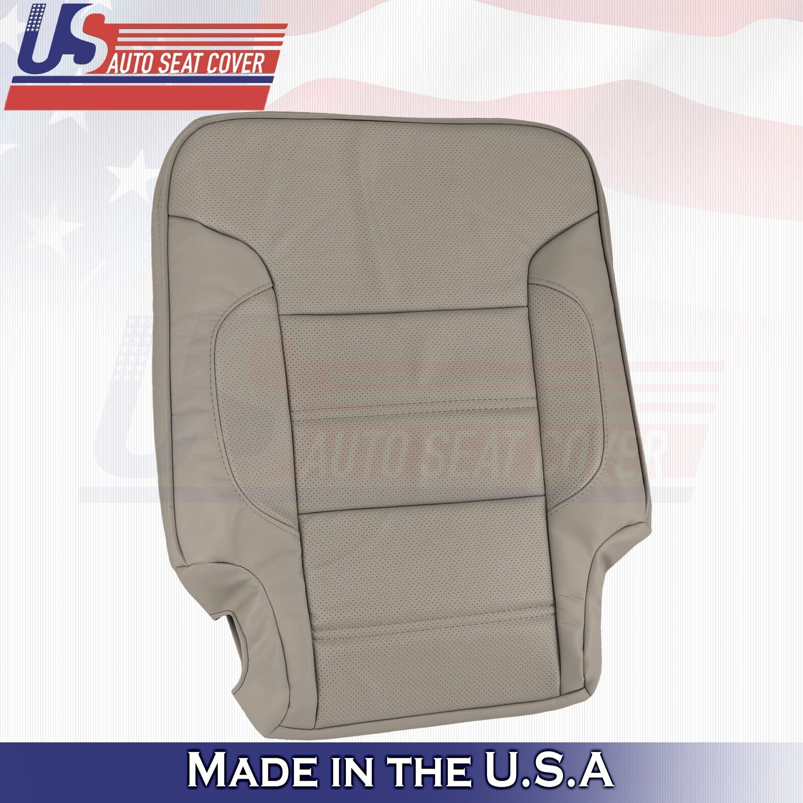 2015 For GMC Sierra Denali Rear Passenger Top & Bottom Leather Seat Covers Tan