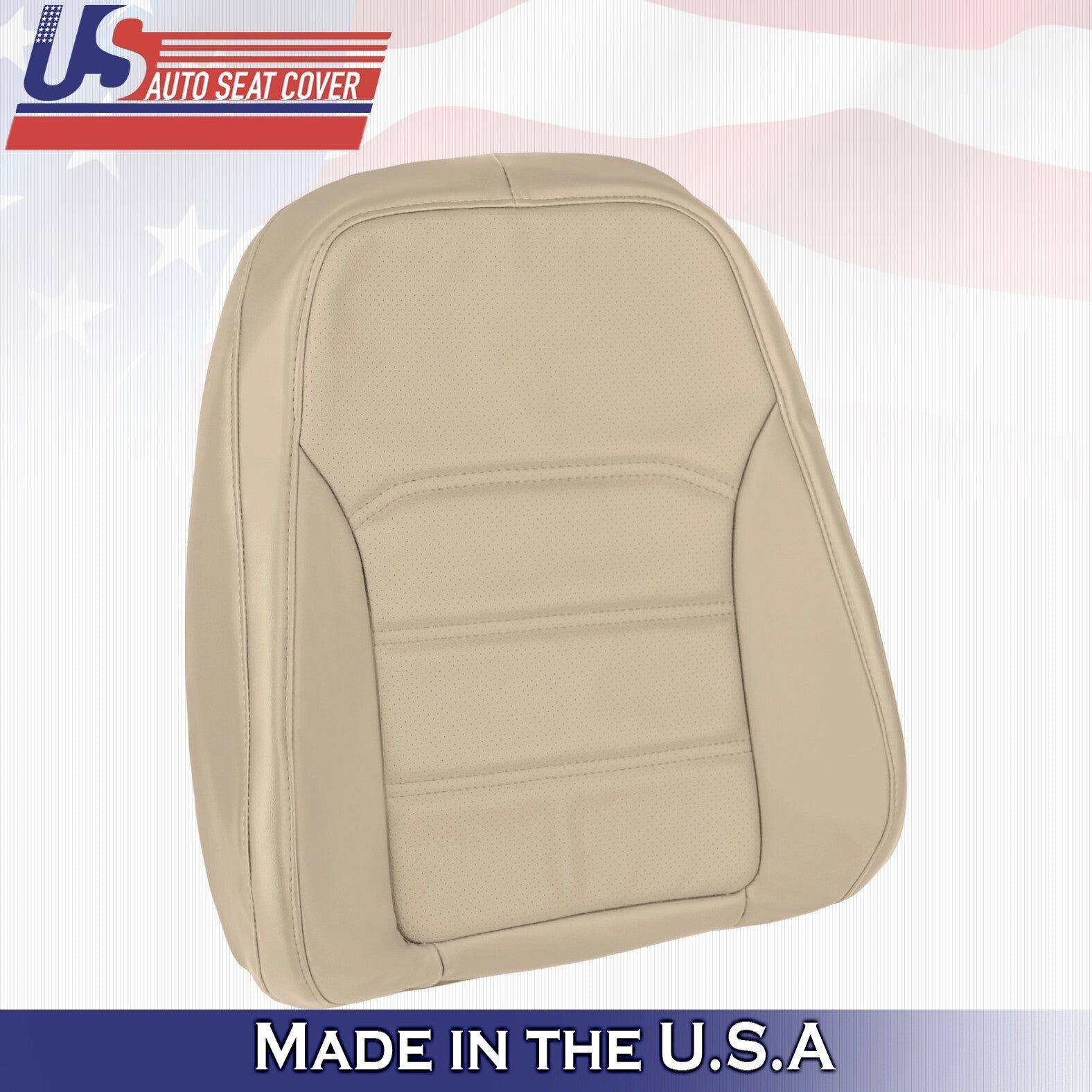 2012 to 2020 Fits Volkswagen Passat Driver Top Leather Seat Cover Tan