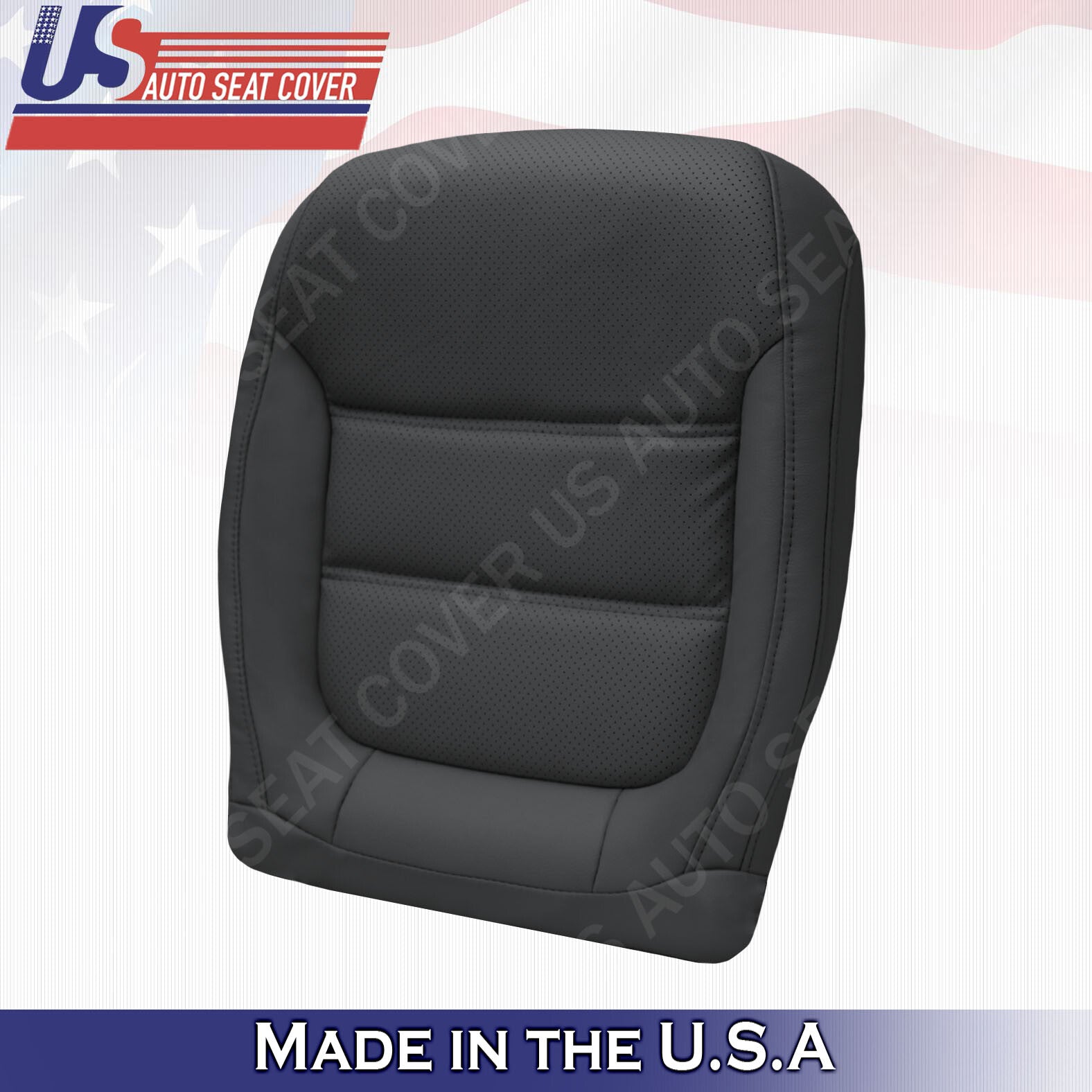 2011 to 2016 Volkswagen Jetta SE DRIVER Bottom Perforated Leather Cover Black