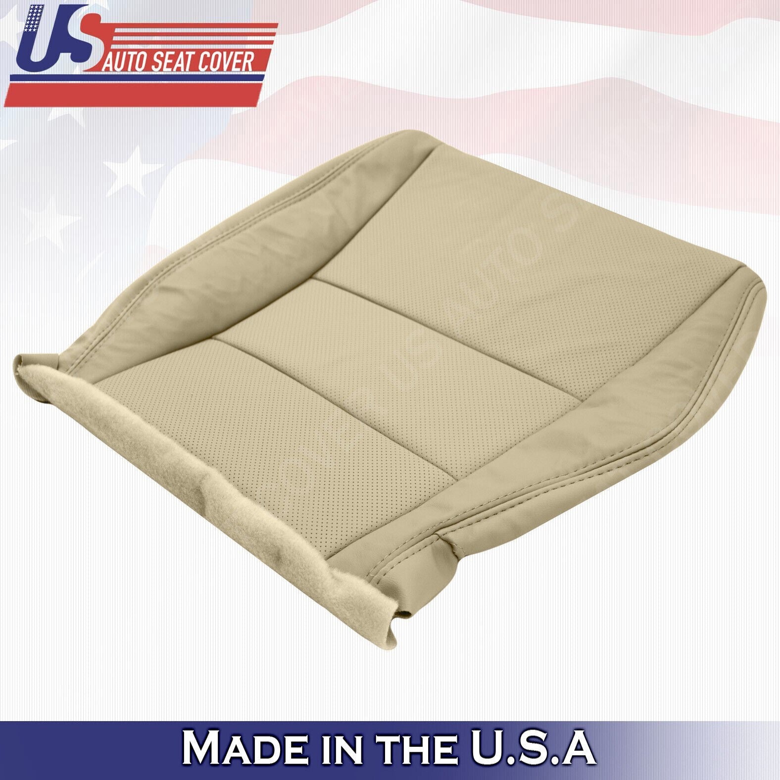 2011 2012 For Acura RDX Driver Top Bottom perf Synthetic Leather Seat Covers Tan