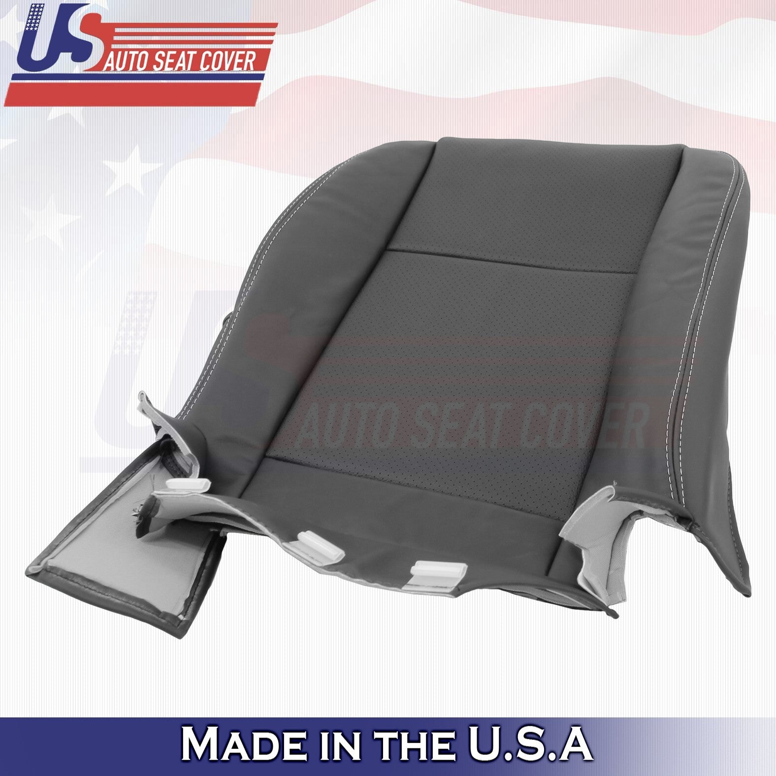2014 2015 For Dodge Charger Front Passenger Side Bottom Leather Seat Cover Black