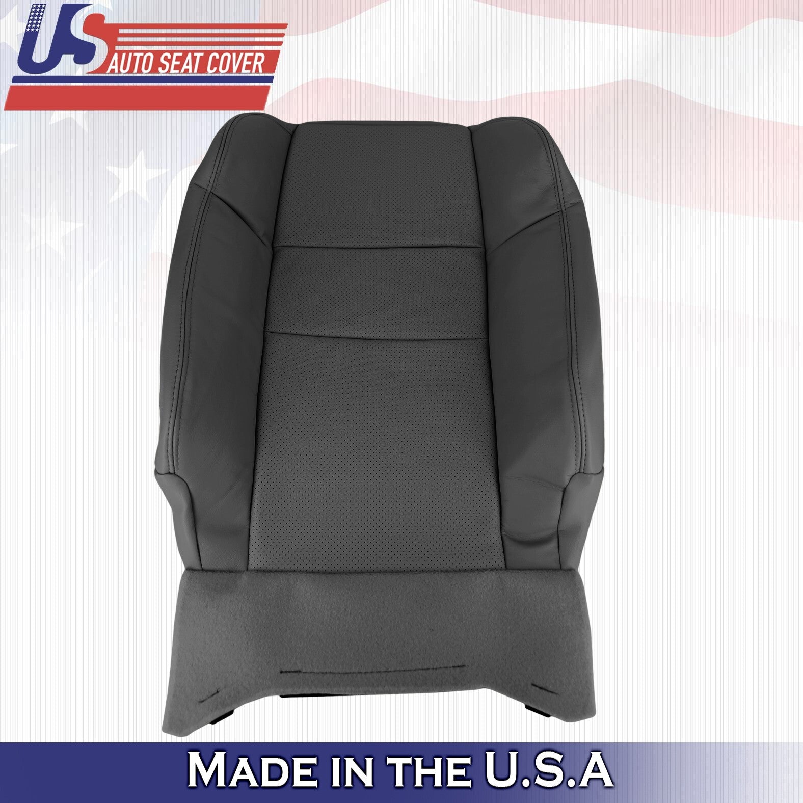 2011 2012 For Acura RDX Driver Top Bottom Synthetic Perf Leather Seat Covers BLK