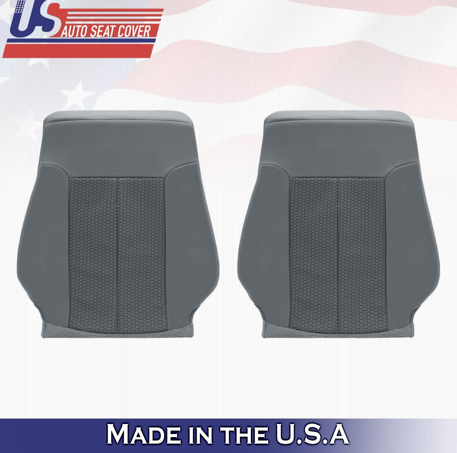 2014 2015 2016 For Ford F450 F550 XLT Driver & Passenger Top Cloth Covers Gray