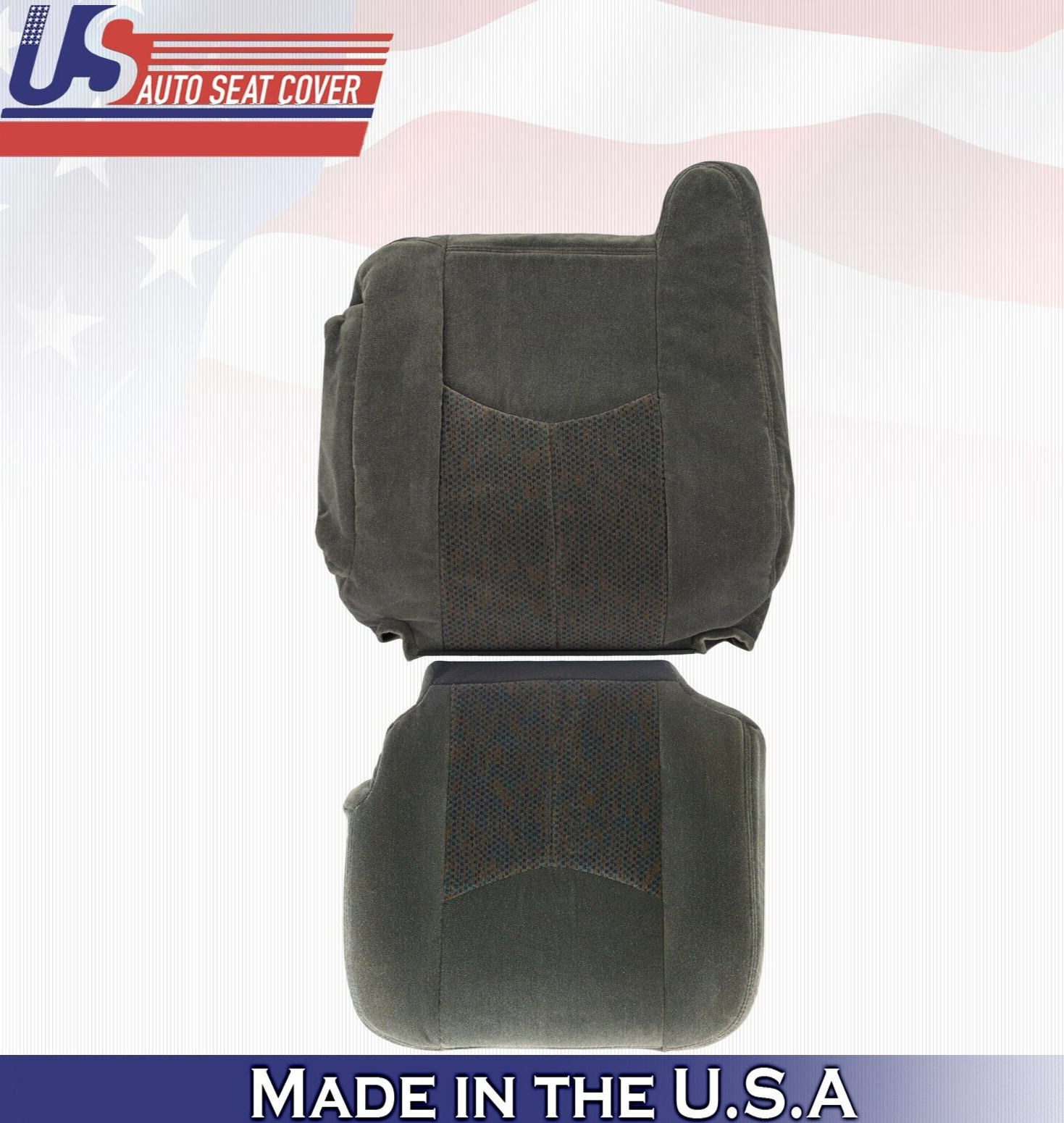 2005 2006 For Chevy Silverado 1500 2500 3500 Driver Top Bottom Cloth Covers Gray