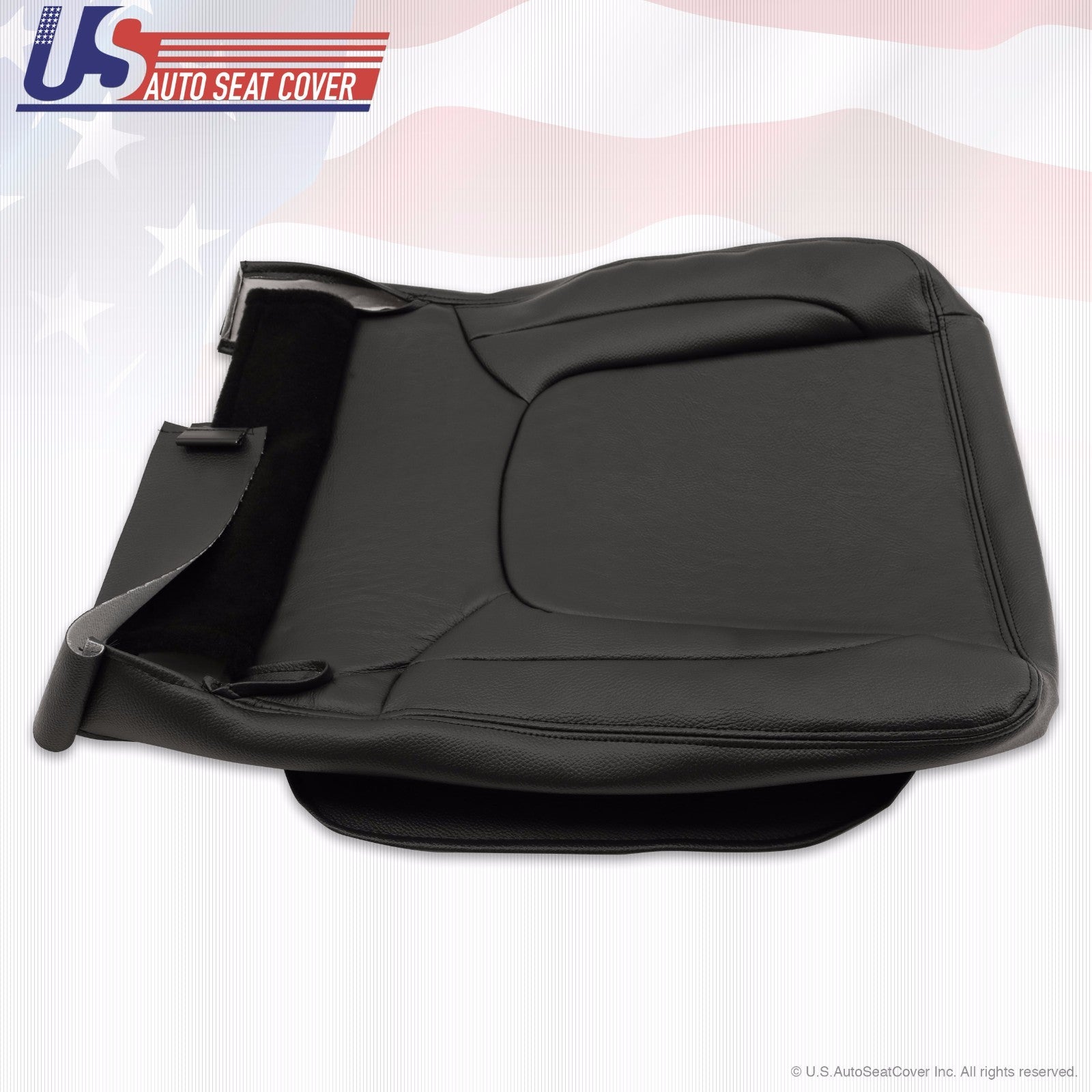 2004 2005 For Dodge Ram Laramie Driver Side Bottom Leather Seat Cover Dark Gray
