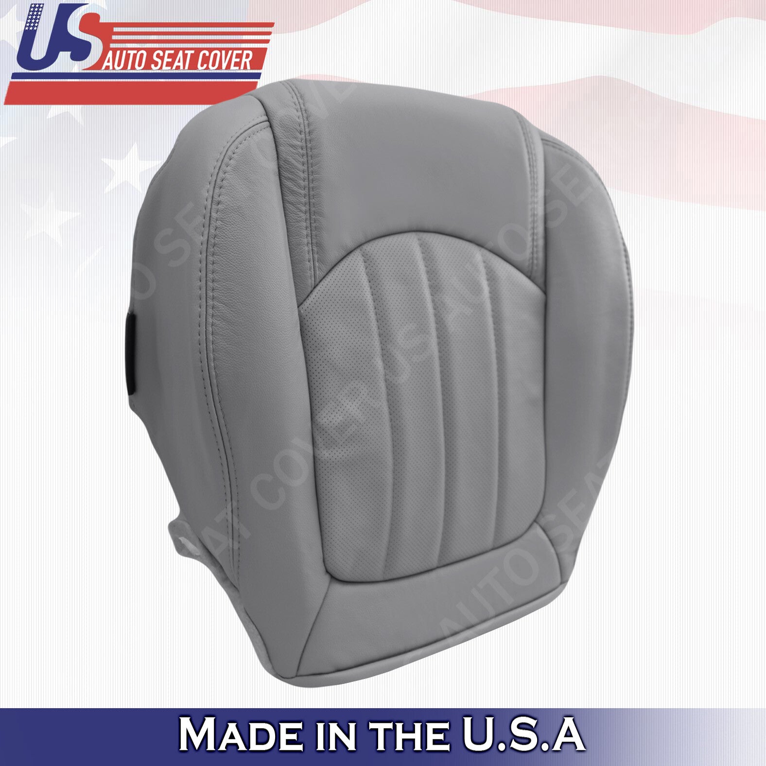 2008 to 2012 Buick Enclave Front lower Bottom Perforated Leather Seat Cover Gray
