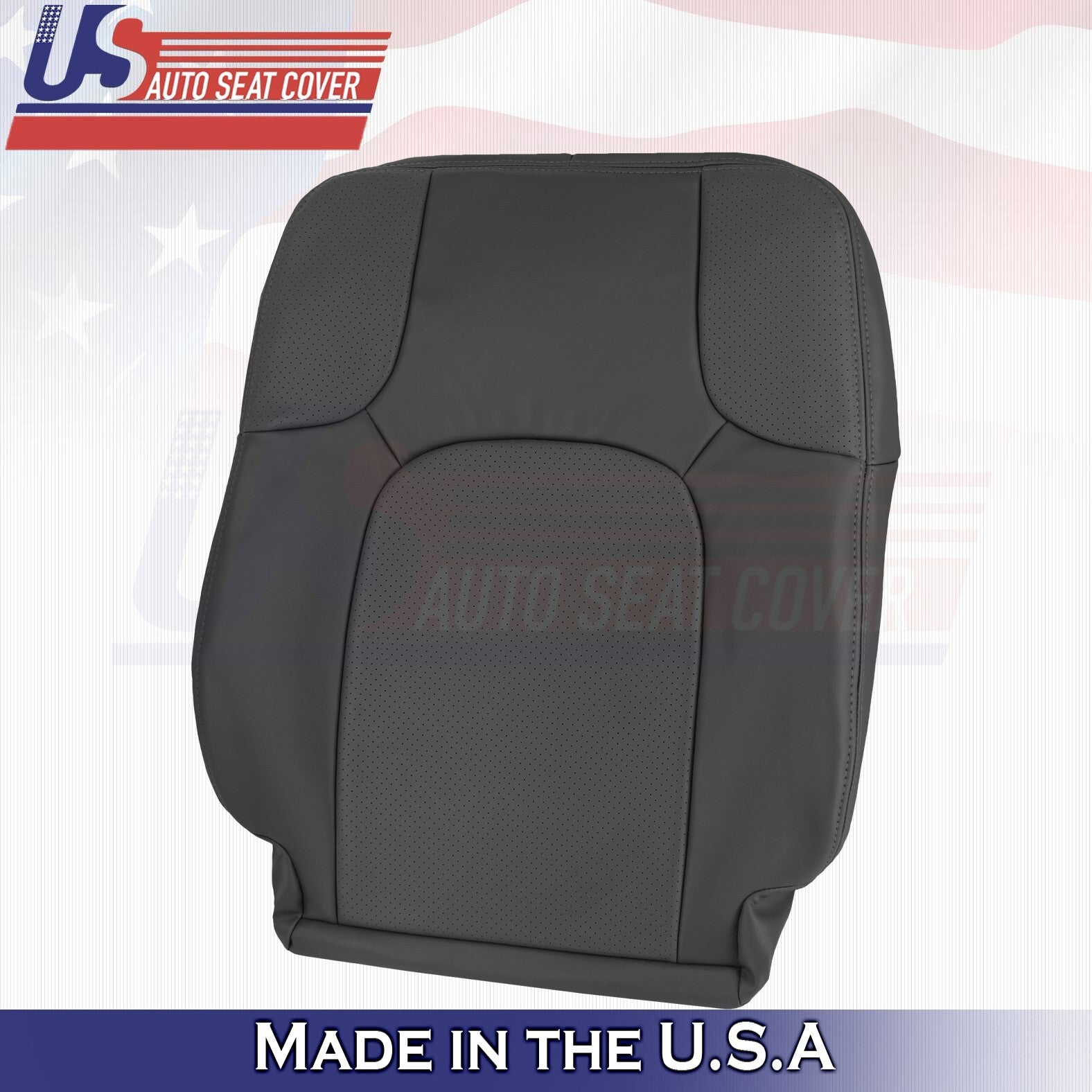 2005 to 2021 For Nissan Frontier Driver & Passenger Top Leather Seat Covers BLK