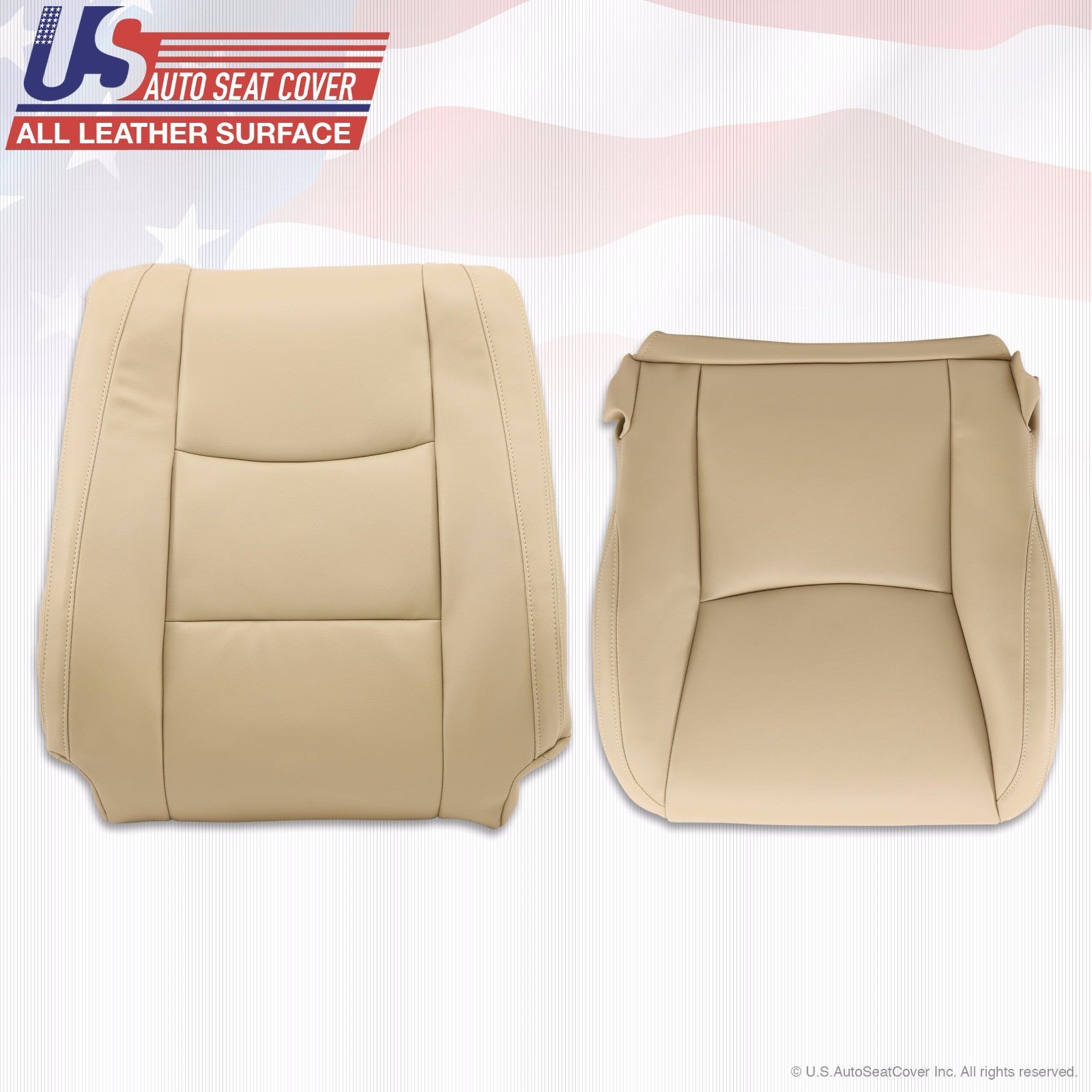 Fit2004-2009 Lexus RX330 350 Front 2x Bottom 2x Top 2x Armrest Leather Cover TAN
