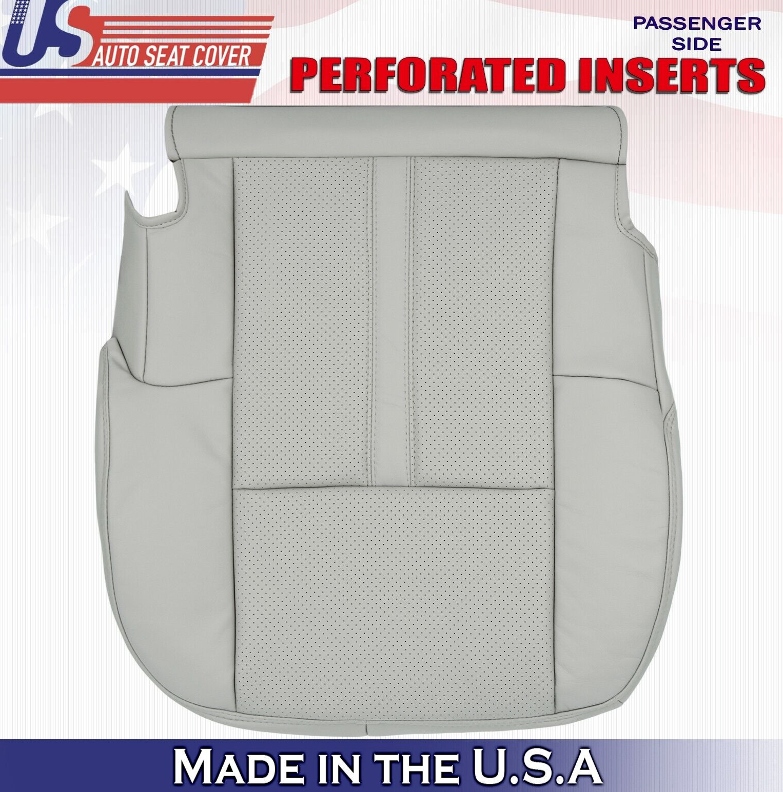 2018 2019 For Lincoln MKT Passenger Side Bottom Perforated Leather Cover in Gray
