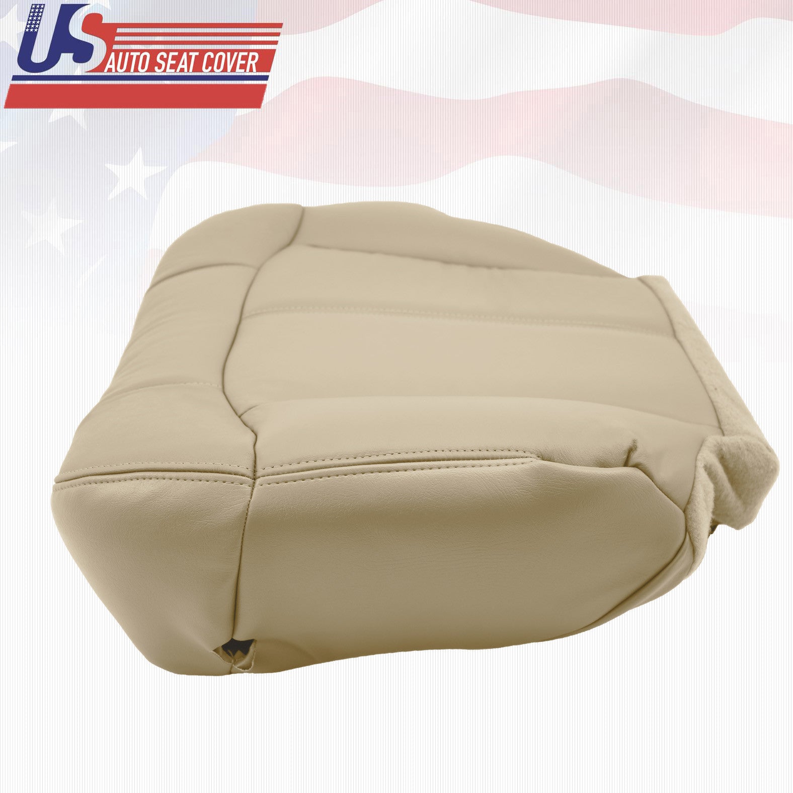 2000 2001 2002 GMC Tahoe Driver & Passenger Bottom Leather Seat Cover Light Tan