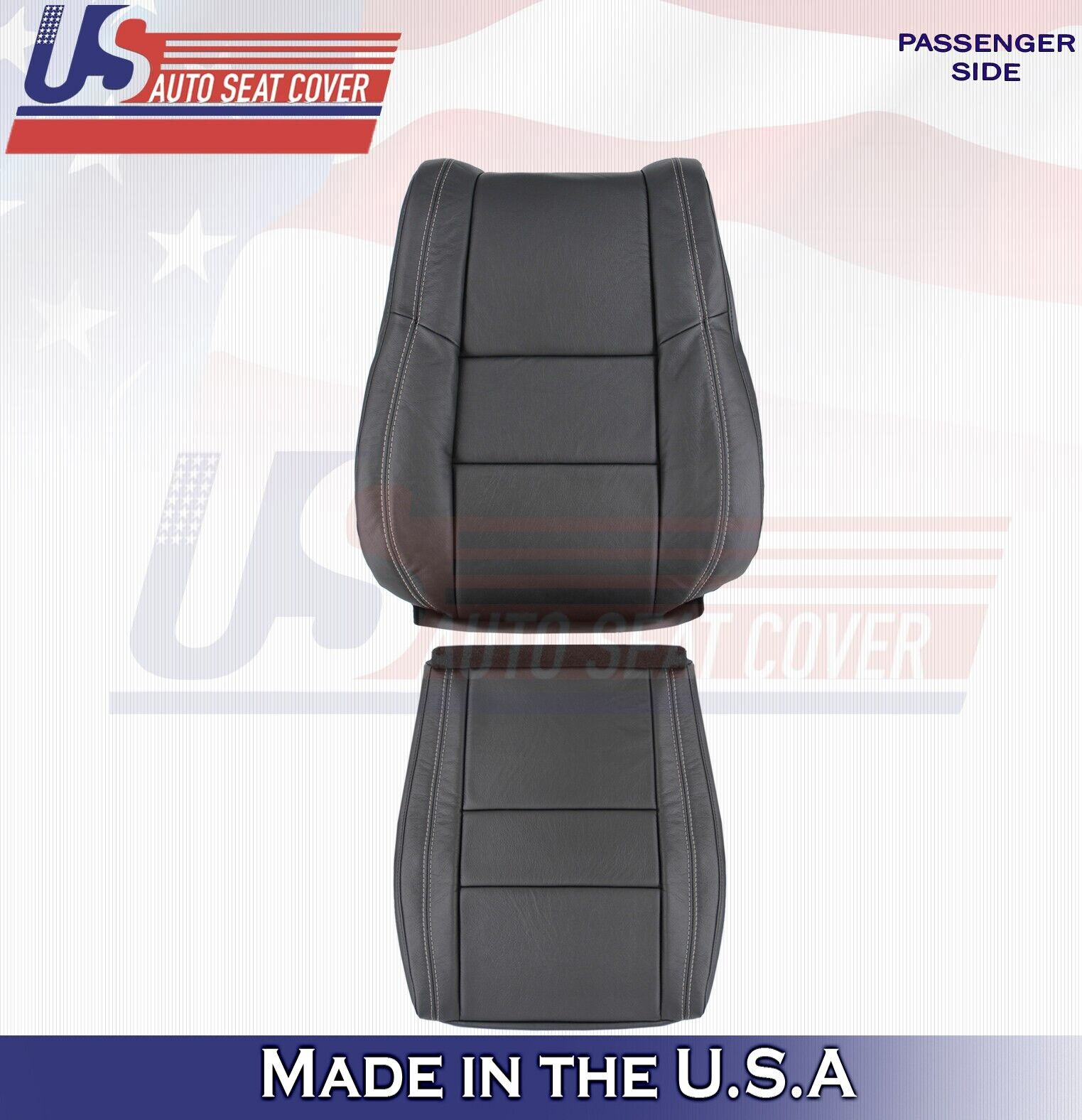 2017 For Jeep Grand Cherokee Limited Passenger Top & Bottom Leather Covers BLK