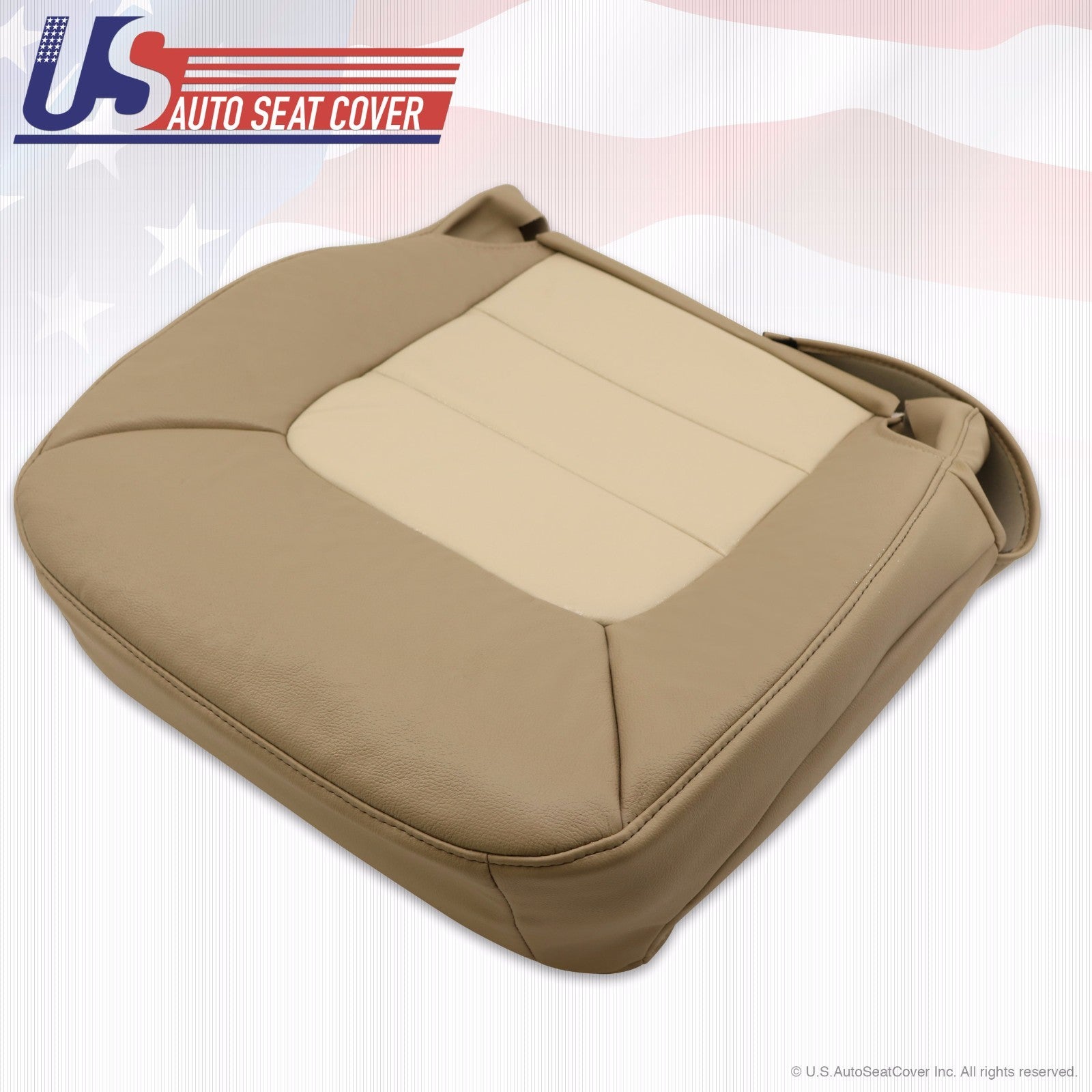 2003 2004 Expedition Eddie Bauer Passenger Bottom Leather Seat- Cover 2-Tone Tan
