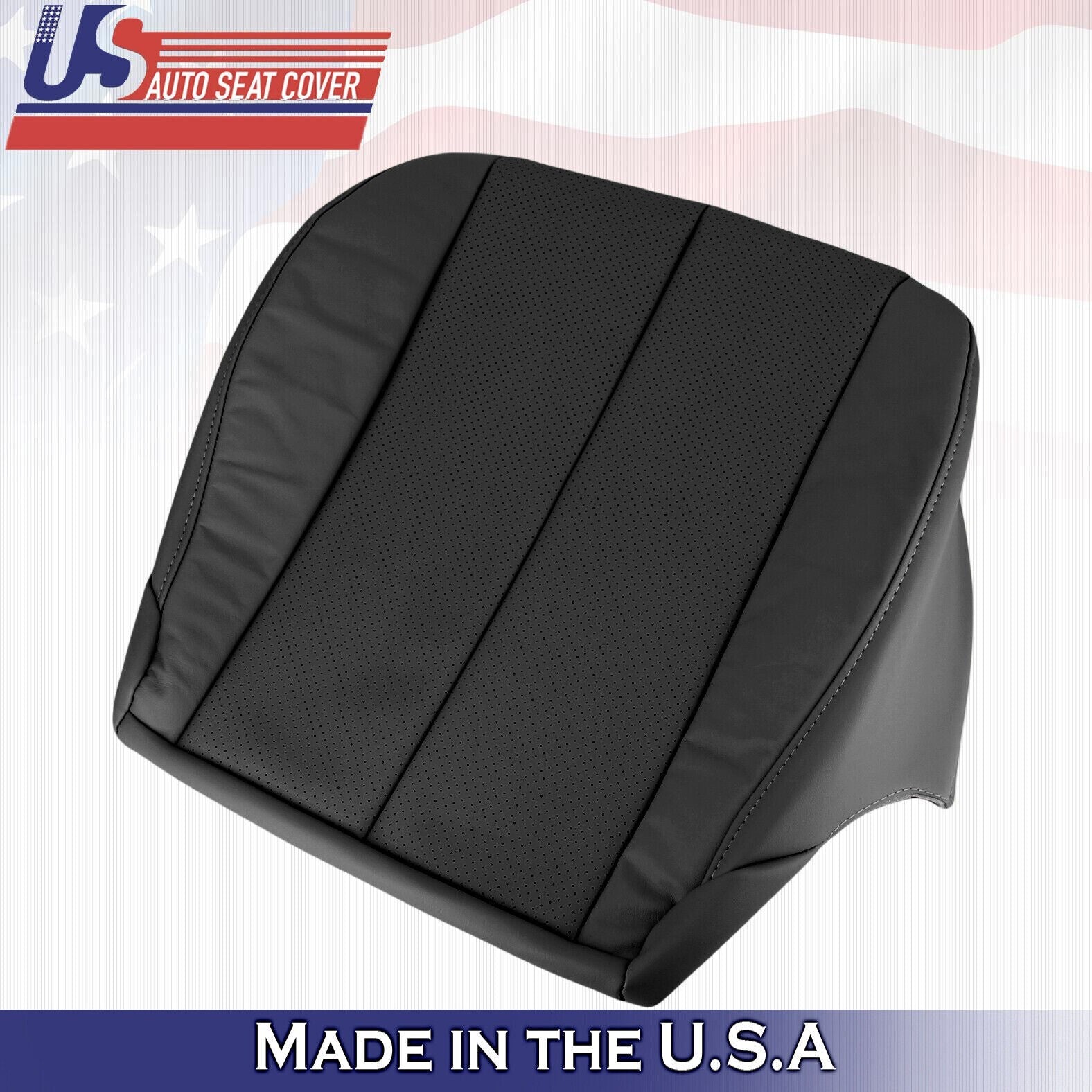 1999 - 2003 FITS Toyota Camry Solara Driver Bottom & Top Leather Seat Cover Blk