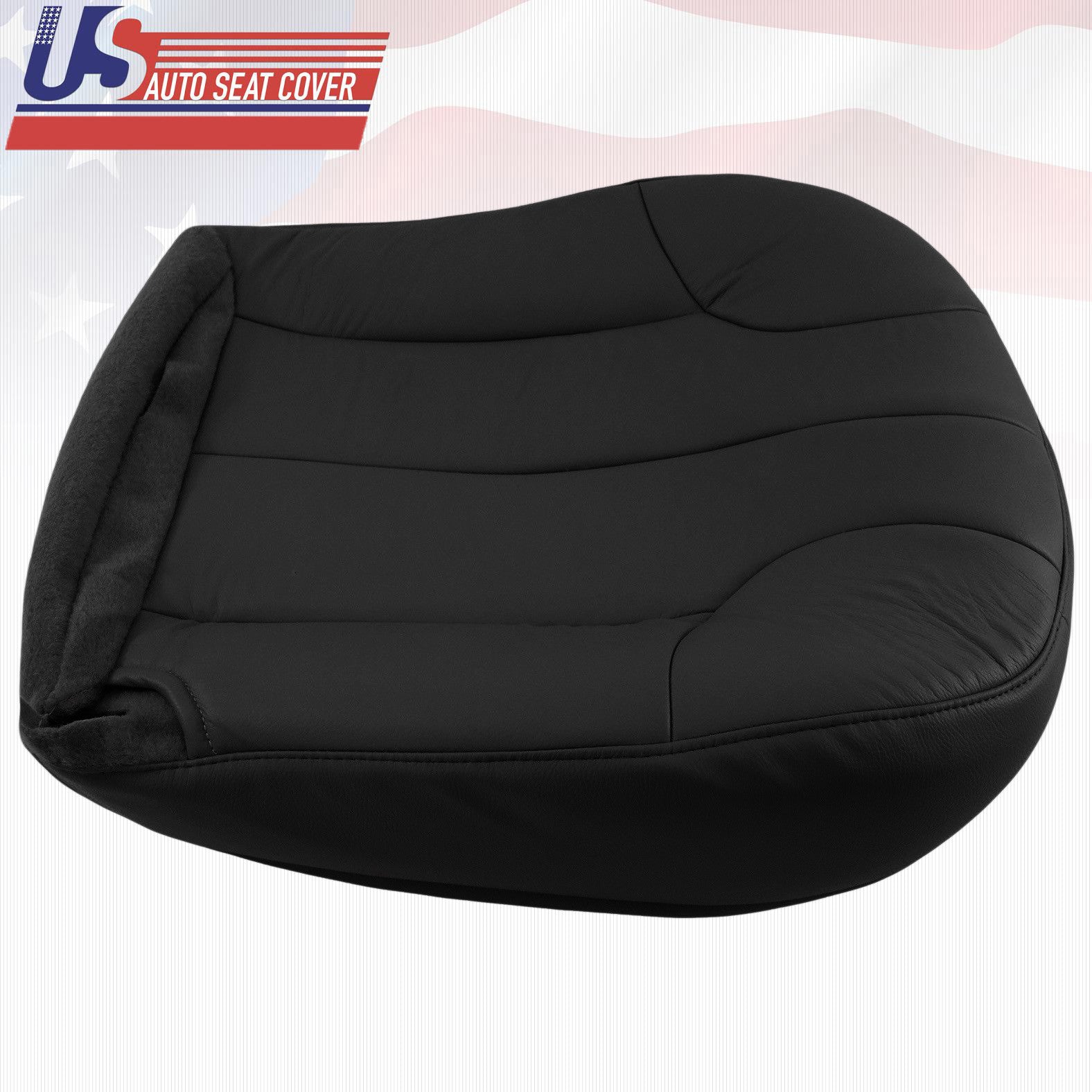 1999 2001 Fits Jeep Grand Cherokee Driver Bottom Leather Seat Cover Black