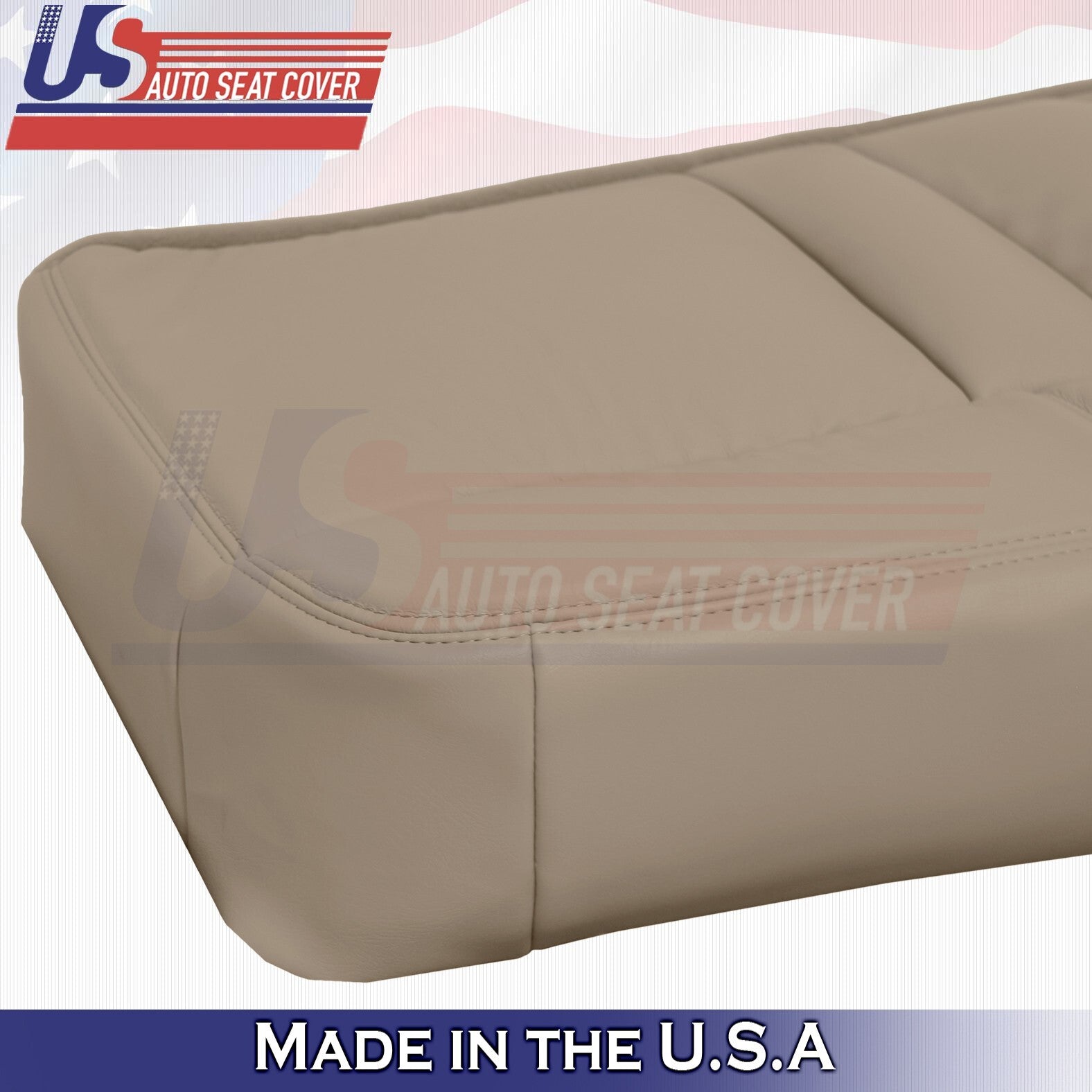 1999 to 2002 Fits Chevy Silverado Rear Bench Driver Bottom Leather Cover Tan