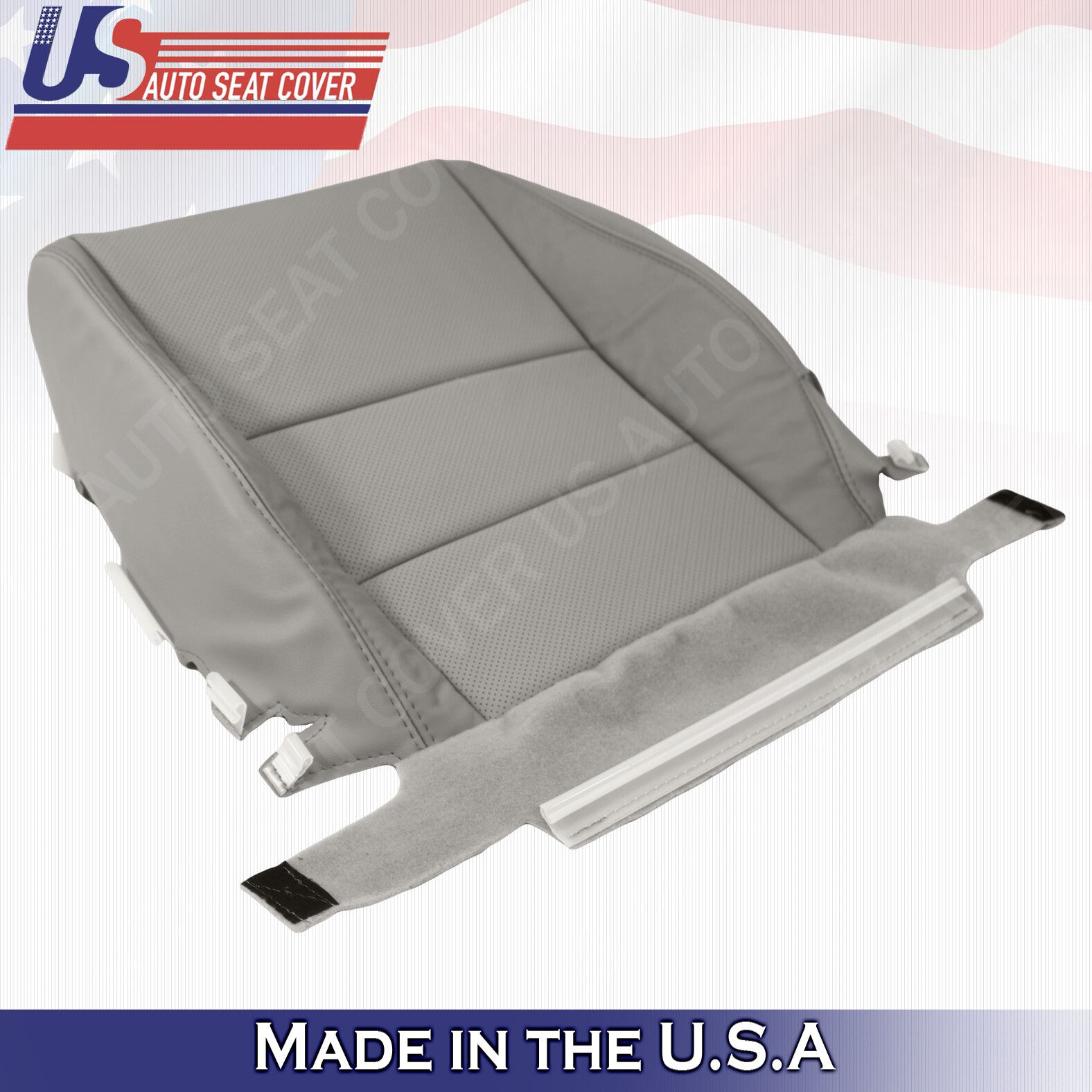 Fits 2007- 2012 Acura RDX Passenger Bottom Perforated Leather Seat Cover in Gray