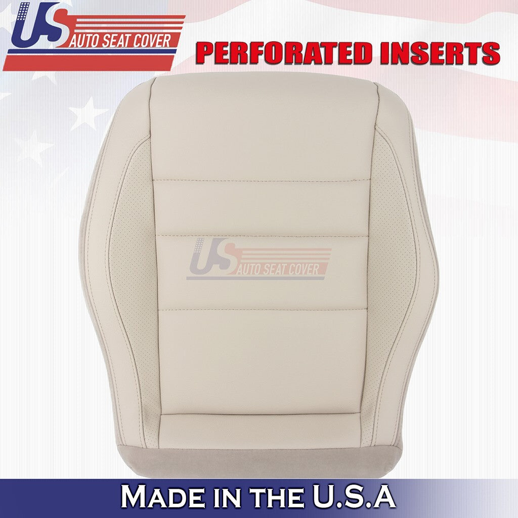 2010-2017 For Mercedes Benz E350 Coupe Leather Perf. Front Bottom Covers Almond