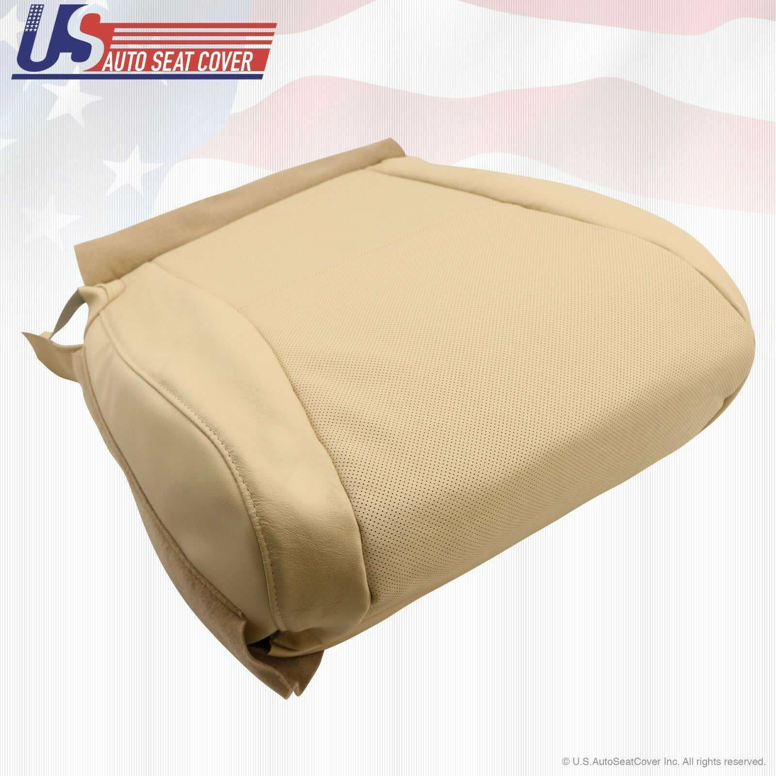 Passenger Top & Bottom Leather Seat Cover Tan 2010 to 2015 For Lexus RX450H