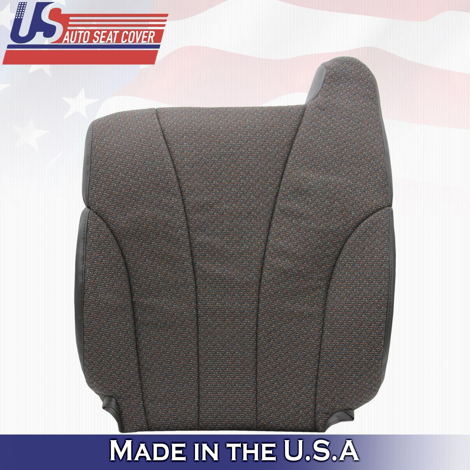 1999-2002 For Chevy Silverado 1500 WT Cloth Front Top Seat Covers Dark Graphite