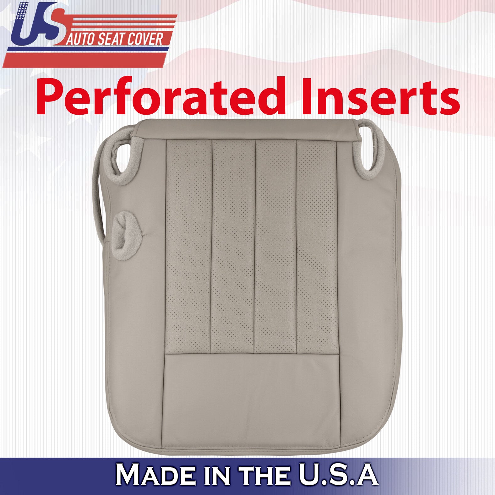 2003 to 2005 Fits Lincoln Town Car Driver & Passenger Bottom Leather Covers