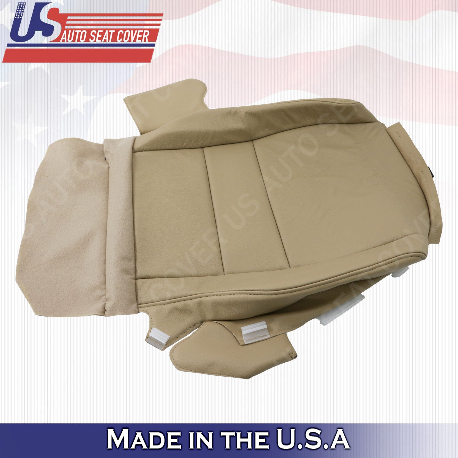 Fits 2007 to 2011 Honda CR-V Driver Bottom Replacement Leather Seat Cover "Tan"