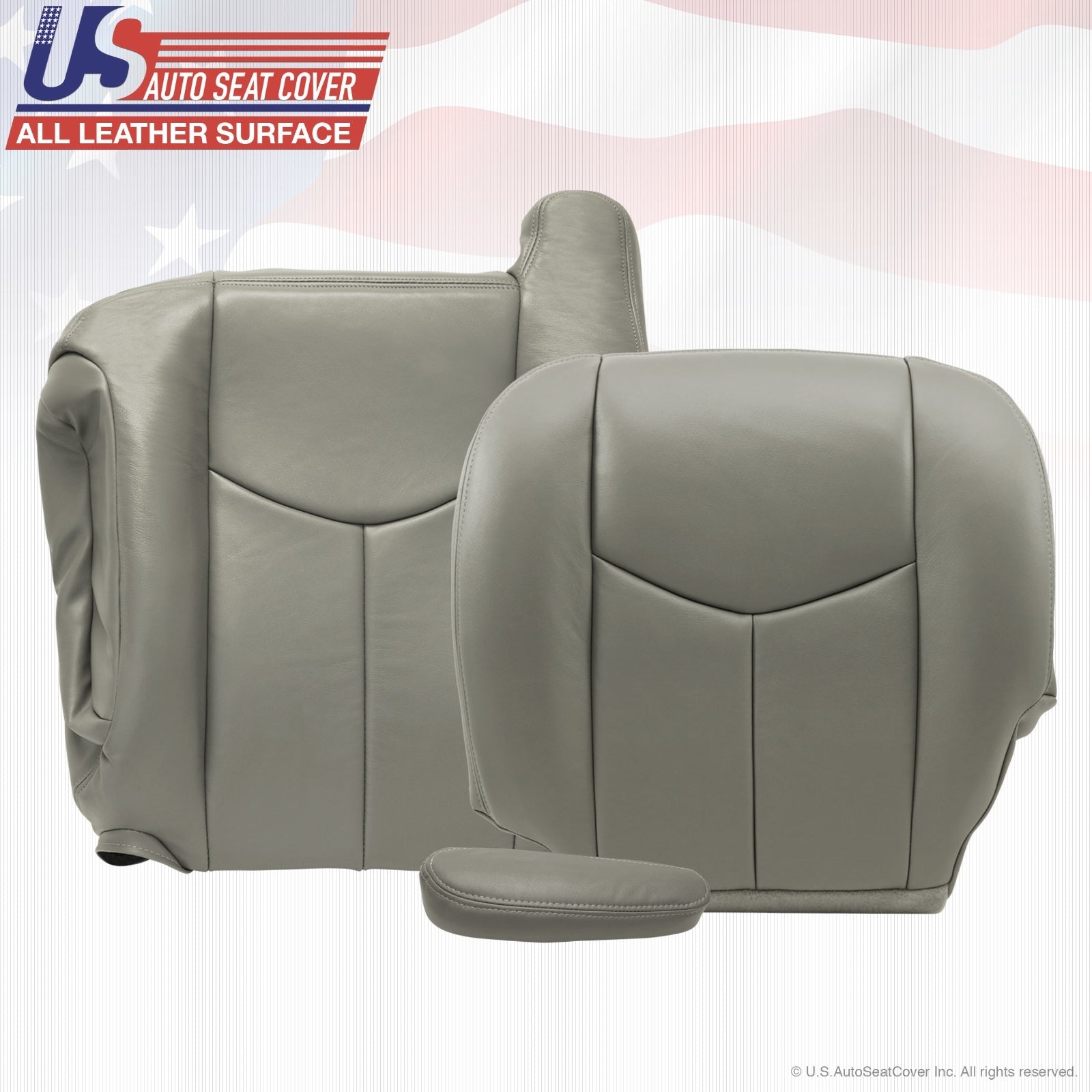 2003 To 06 GMC Yukon Sierra 1500 2500 3500 HD Upholstery leather seat cover Gray