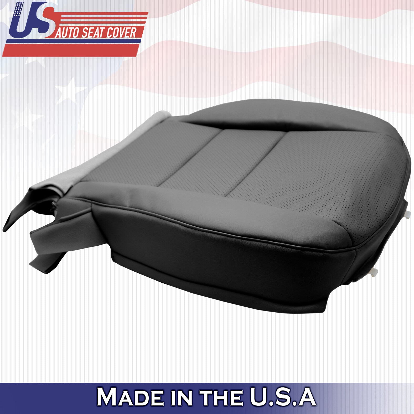 Fits 2005 2006 2007 2008 Acura RL Driver Top & Bottom Leather Seat Cover Black