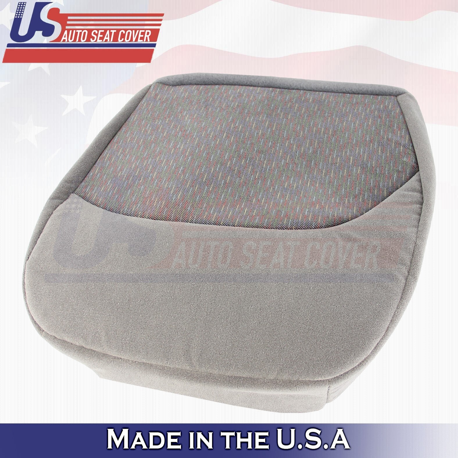 1994 1995 For Ford F150 F250 F350 XLT Driver Top & Bottom Cloth Seat Covers Gray