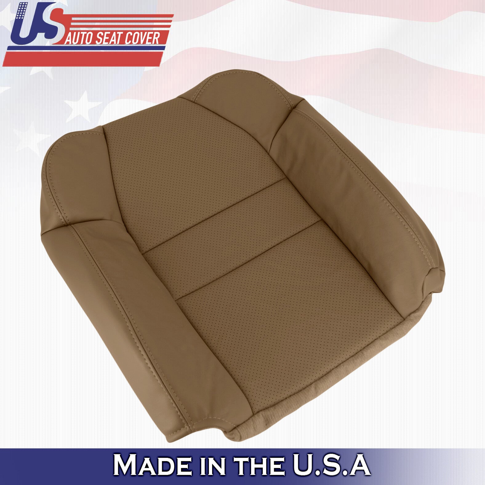 2001 to 2006 For Acura MDX Passenger Side Top Synthetic Leather Seat Cover Tan