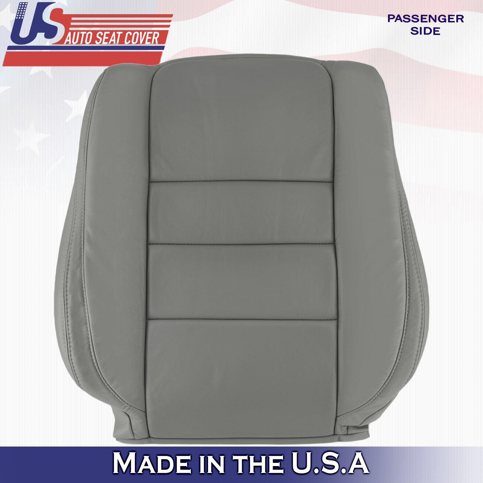 2008 to 2012 For Honda Accord Sedan 2x Top & 2x Bottom Leather Seat Covers Gray