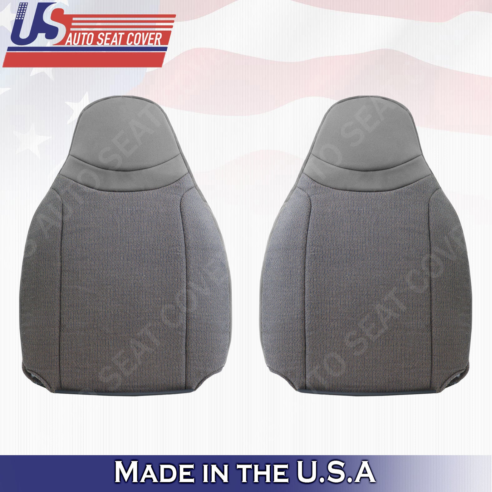 2000 to 2002 Fits Ford Ranger XL Driver & Passenger Tops Cloth Seat Cover Gray