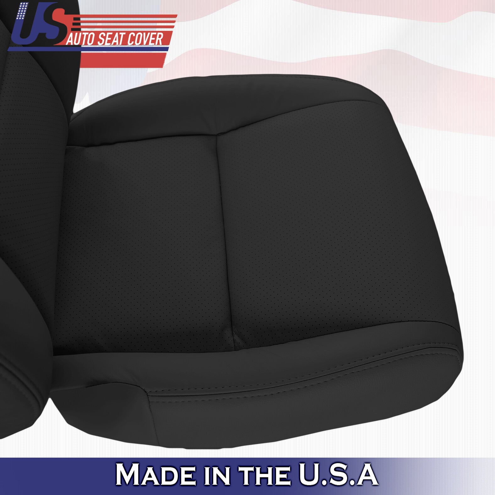 2004 Fits Acura TL Passenger Top & Bottom Perforated Leather Seat Covers Black