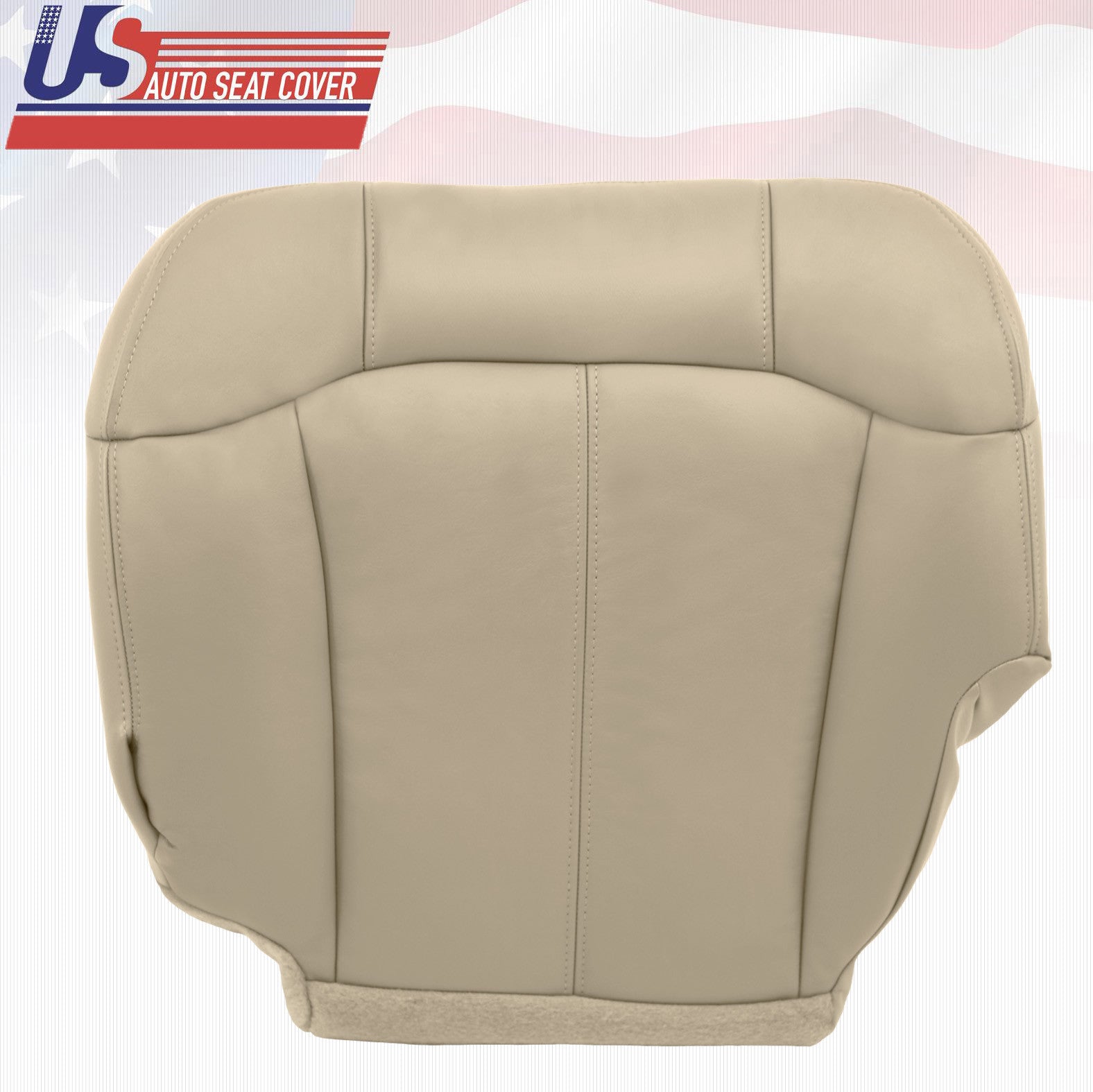 2002 2001 2002 Tahoe Driver & Passenger Bottom Leather Seat Cover Light Tan 522