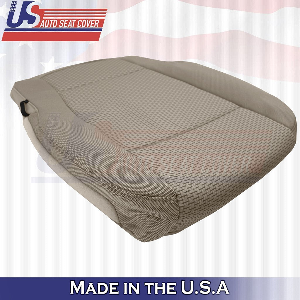 2015 to 2019 Fits Ford F150 Driver Bottom & Top Cloth Seat Cover Light Camel Tan