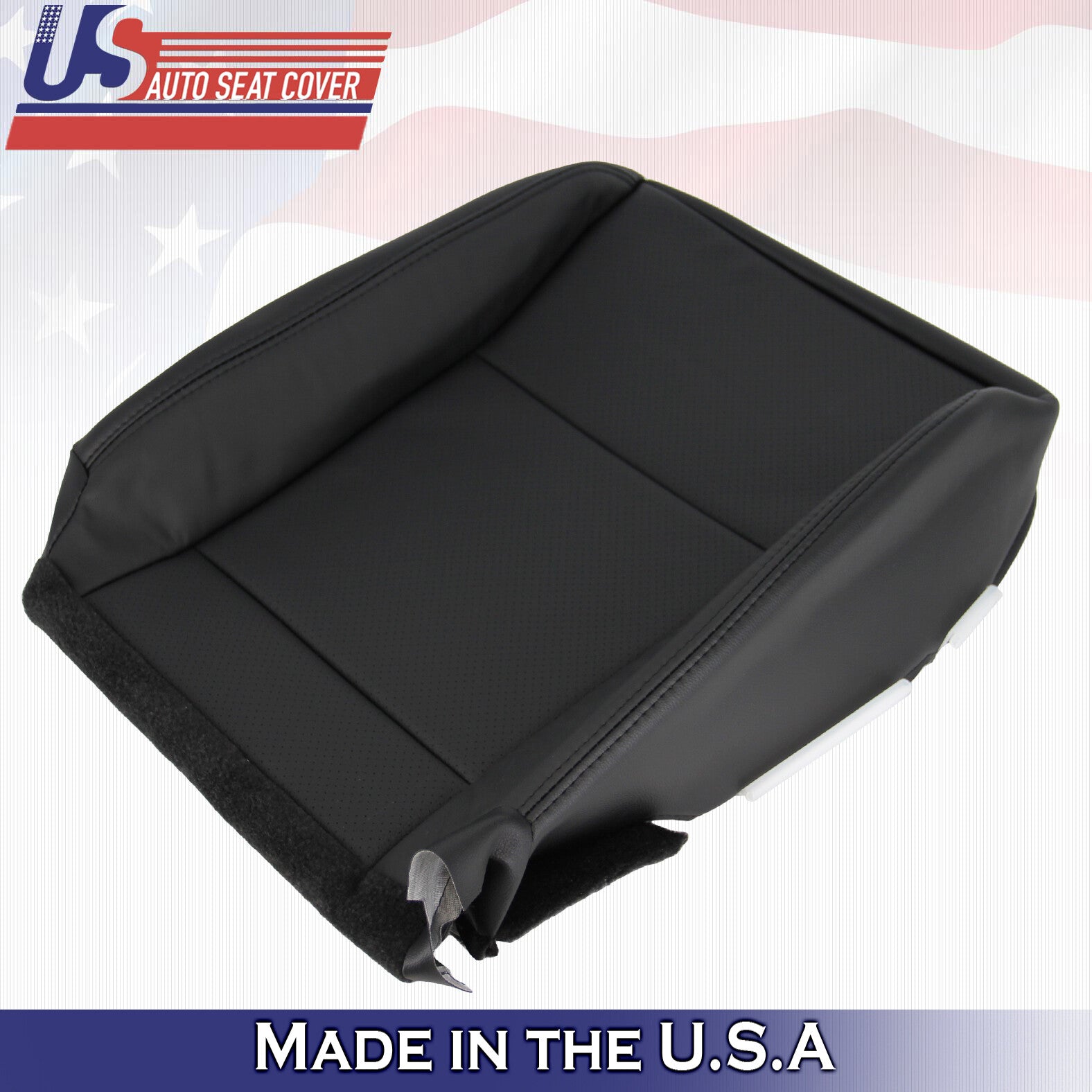 2010 For Ford Explorer Driver & Passenger Bottom Leather Seat Covers Black