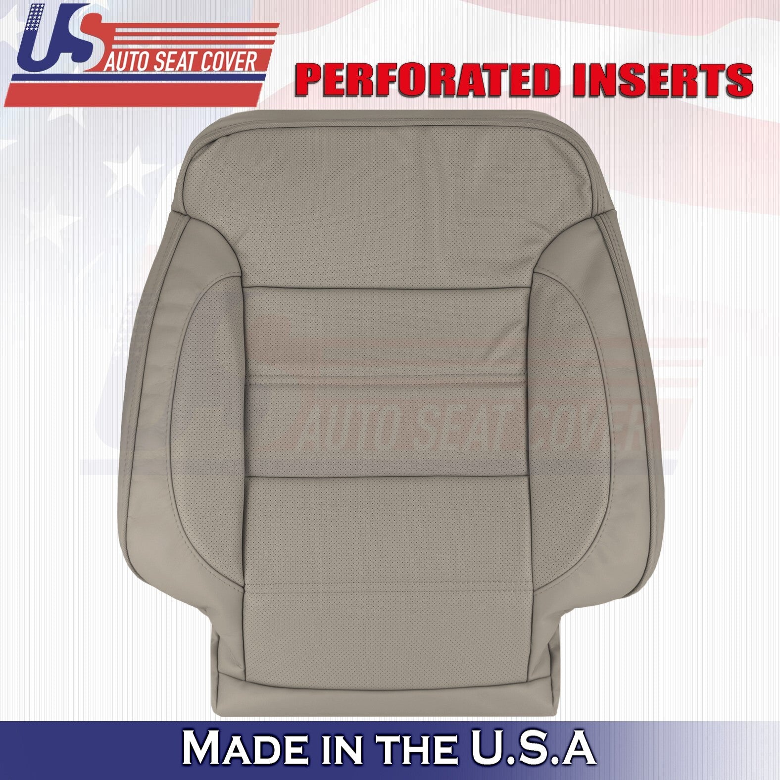2015 For GMC Yukon Denali Front Passenger Top & Bottom Leather Seat Covers Tan