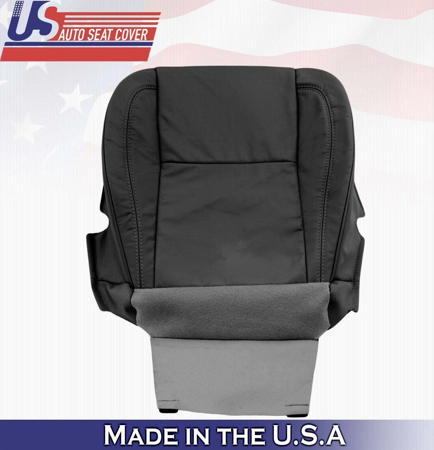 1998 1999 2000 For Lexus GS430 Driver Side Bottom Solid Leather Seat Cover Black