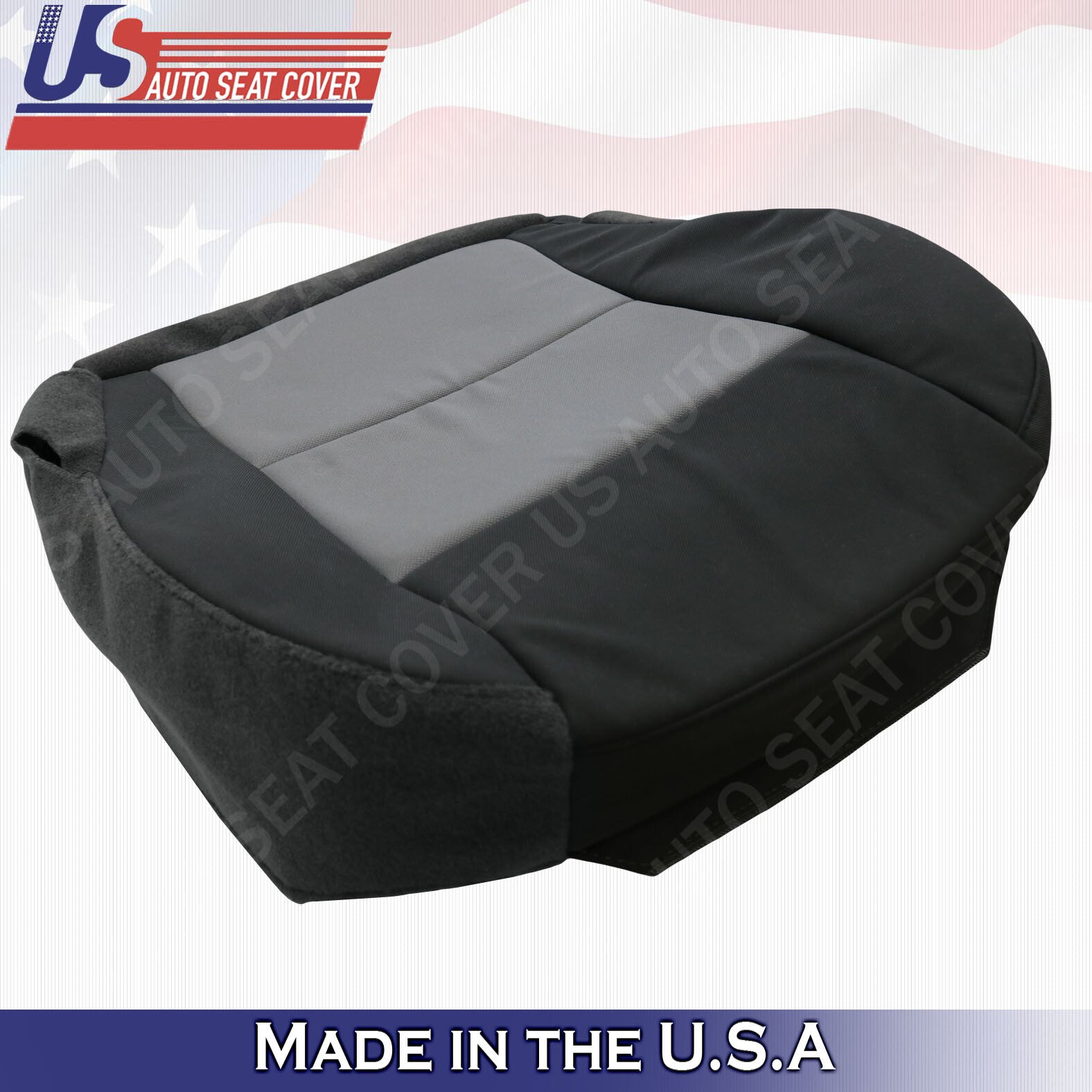 2003 to 2011 Ford Ranger XLT Driver Bottom Cloth Seat Cover 2-tone Black-Gray