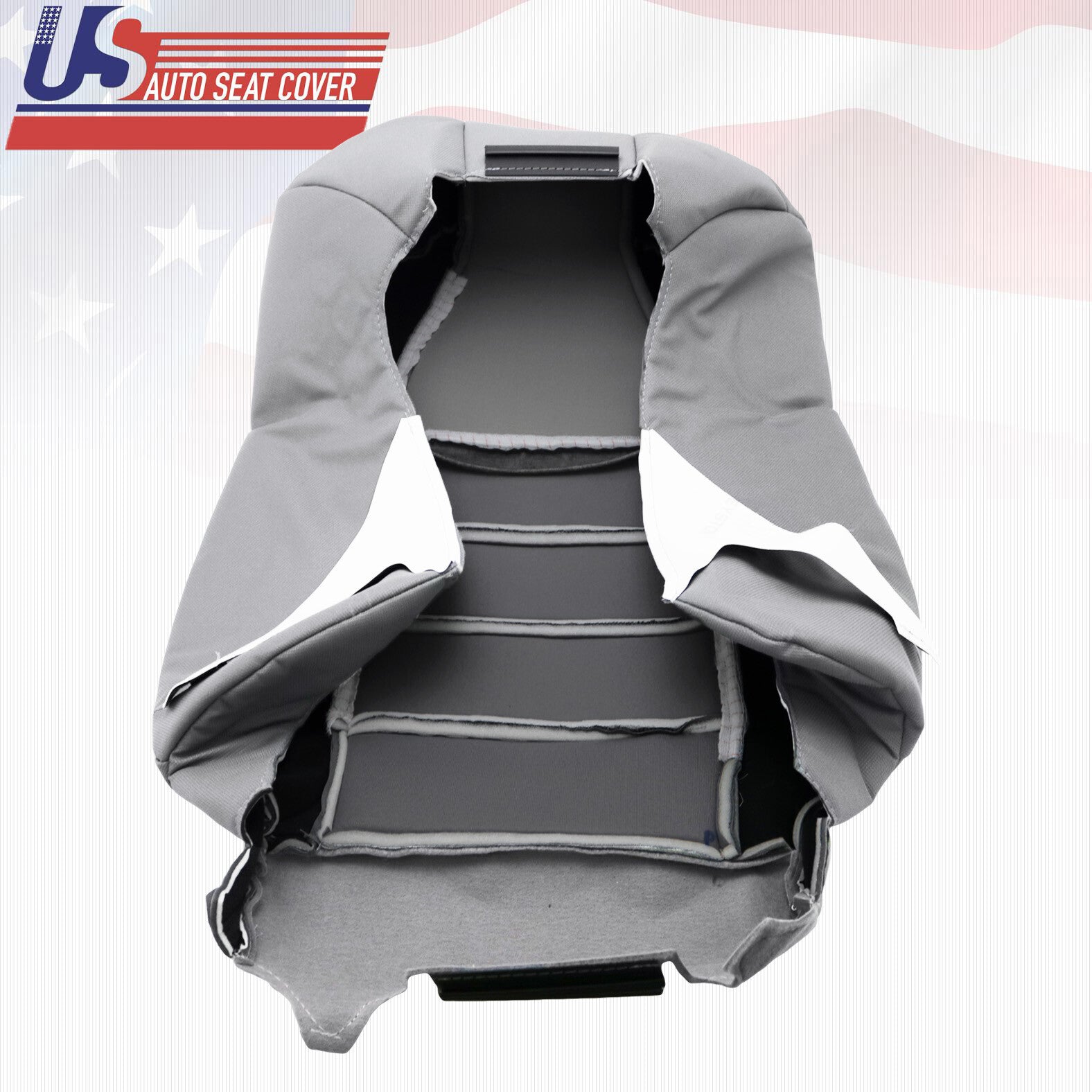 Fits 2003-2007 Ford F-250 XLT Super-cab Driver Top Seat Cover Cloth Gray 2-tone
