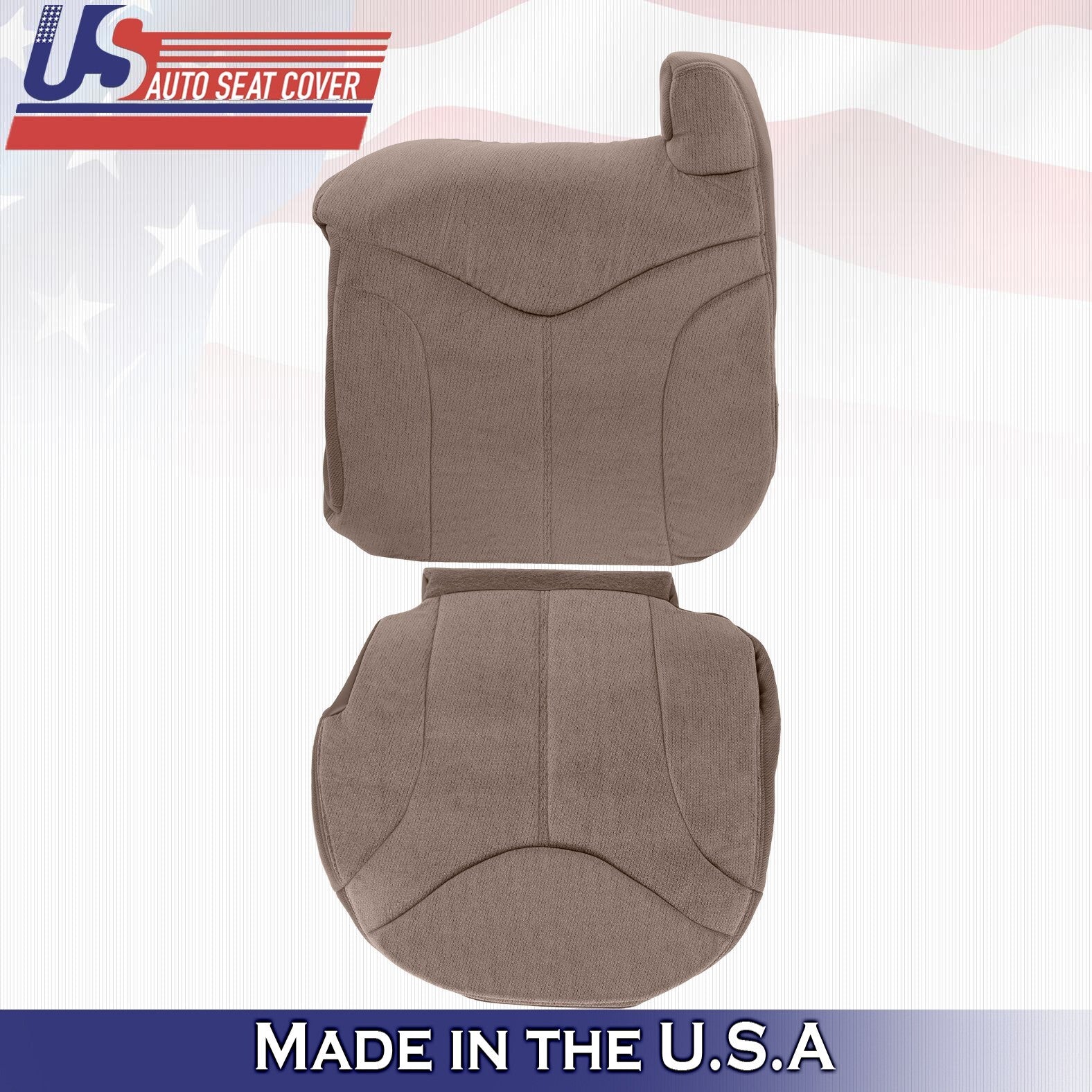 2000 2001 2002 Fits GMC Yukon Driver Side Bottom & Top Cloth Cover Med Oak Tan