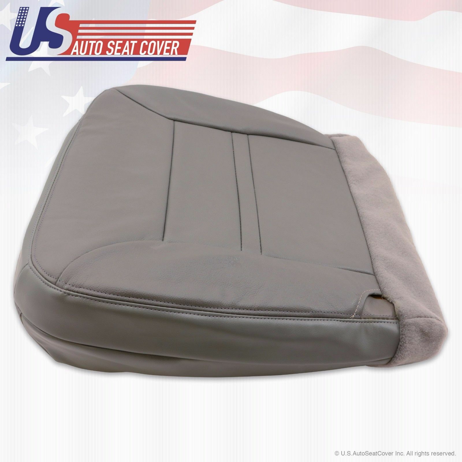 2000 Ford Excursion Limited Driver Bottom Replacement Leather Seat Cover Gray