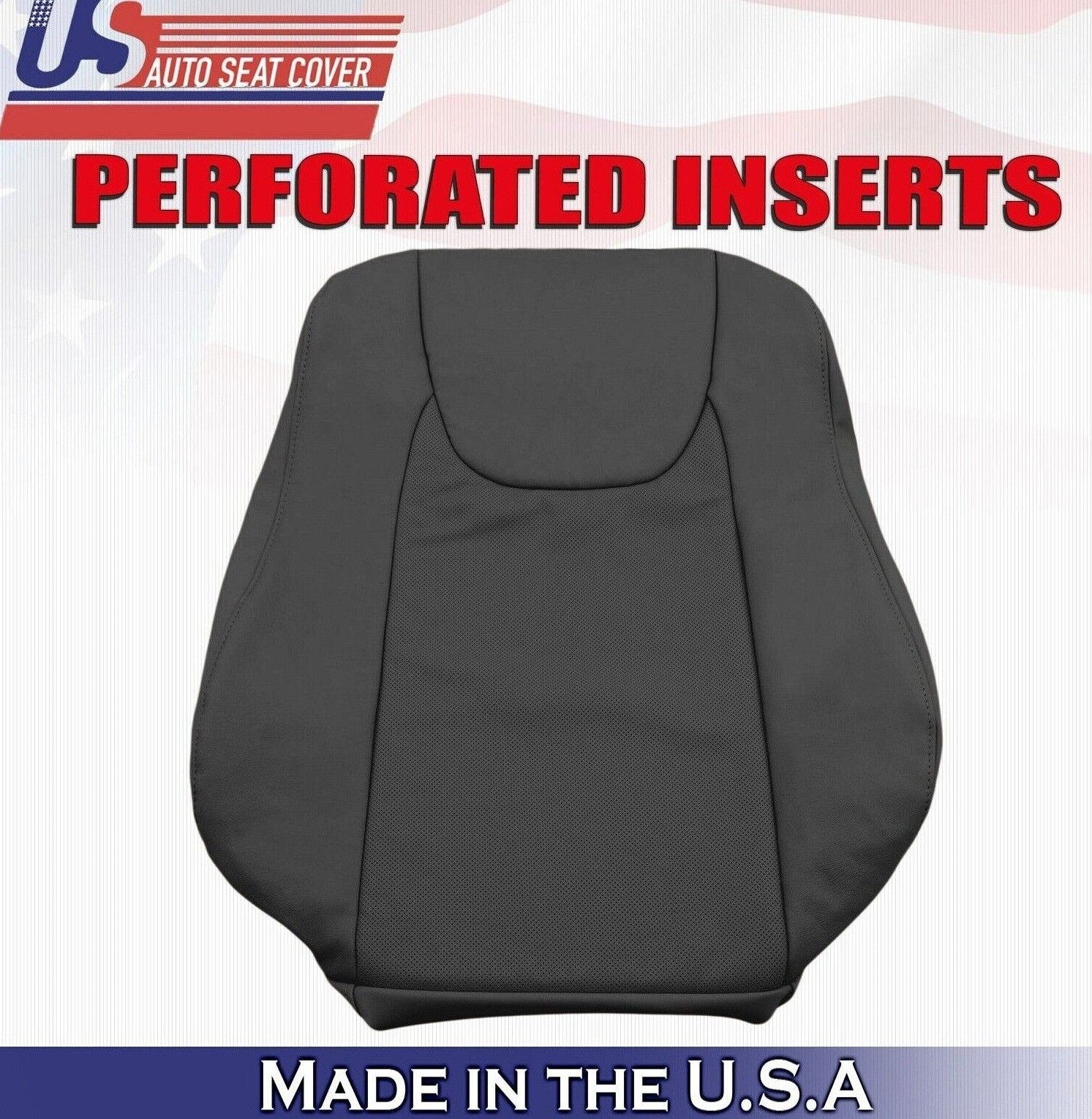 2012 2013 For Lexus RX350 RX450H Passenger Top Perforated Leather Seat Cover BLK