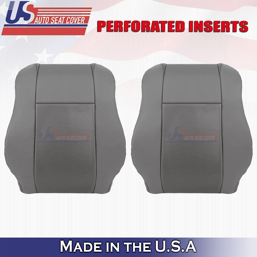 2005 to 2008 For Toyota Tacoma Driver & passenger Top Bottom Leather Covers Gray