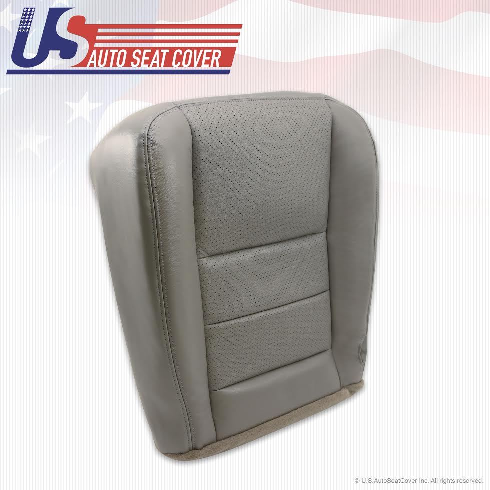 2002 to 2007 Ford F-250 Diesel Lariat Bottom Leather Seat Cover Gray Perforated