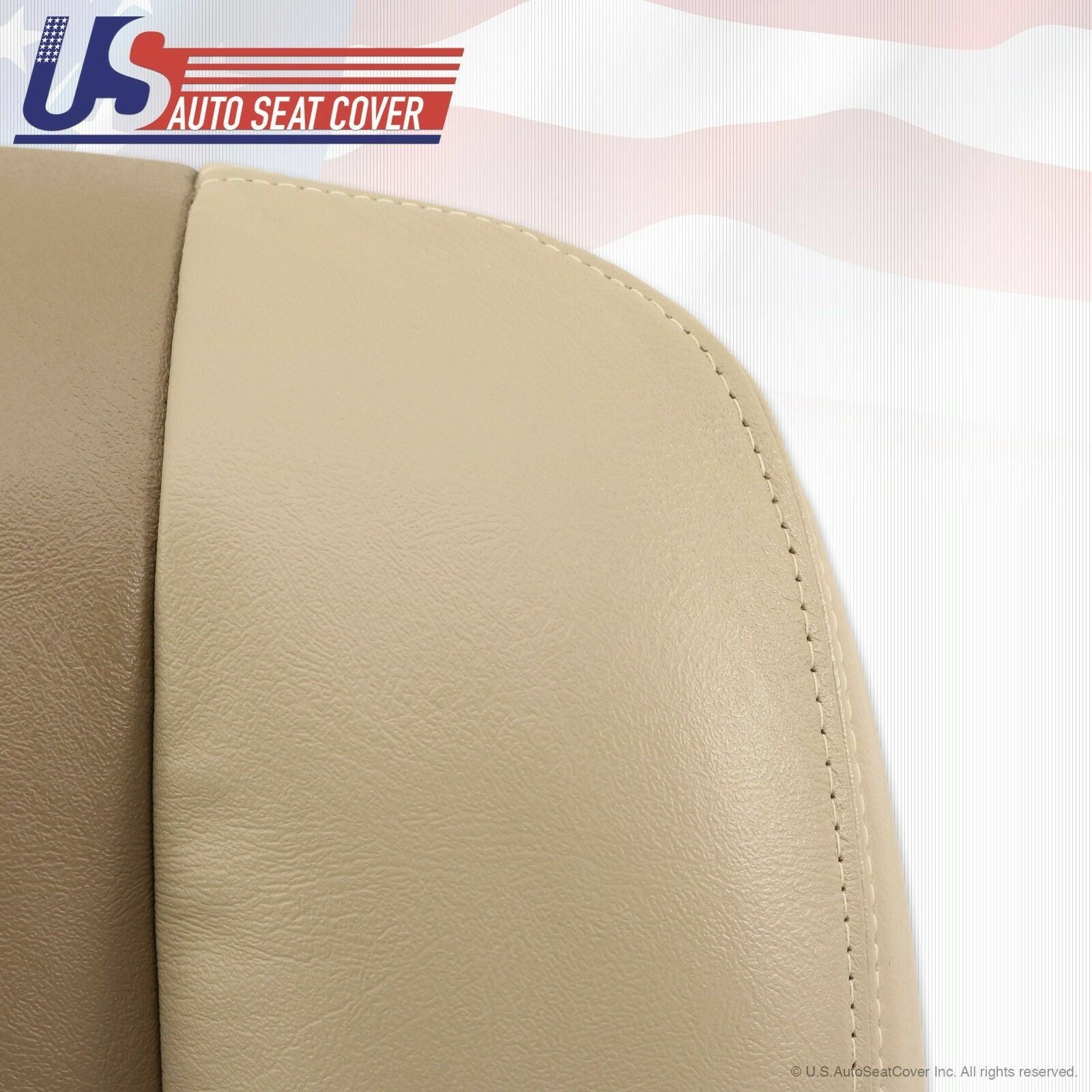 2001 GMC Yukon Denali Driver & Passenger Bottom Leather Seat Cover Two-Tone Tan