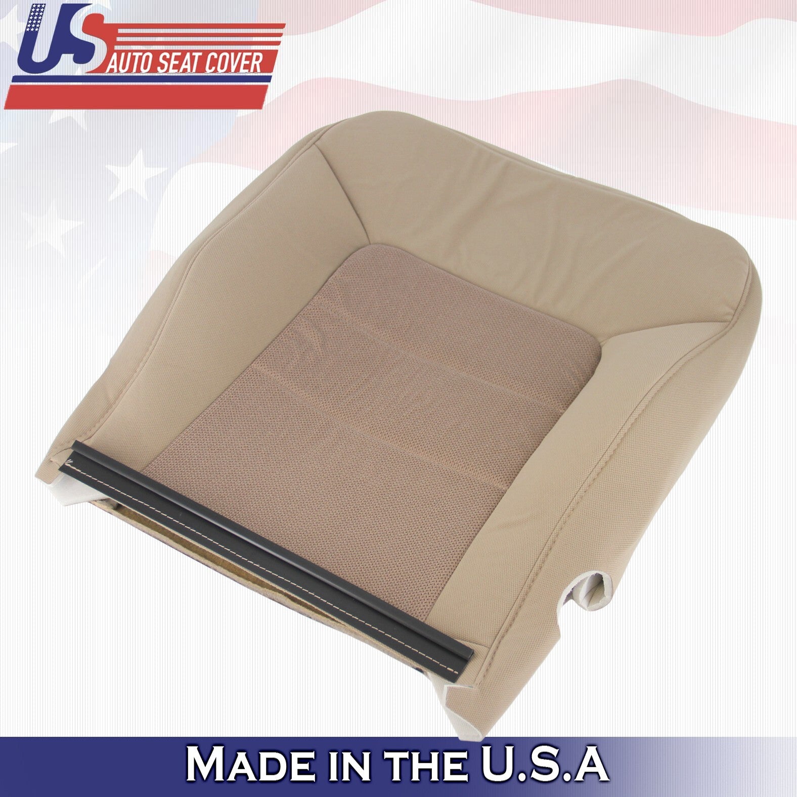 2005 2006 For Ford Expedition XLT 2nd Row Passenger Top Cloth Seat Cover Tan
