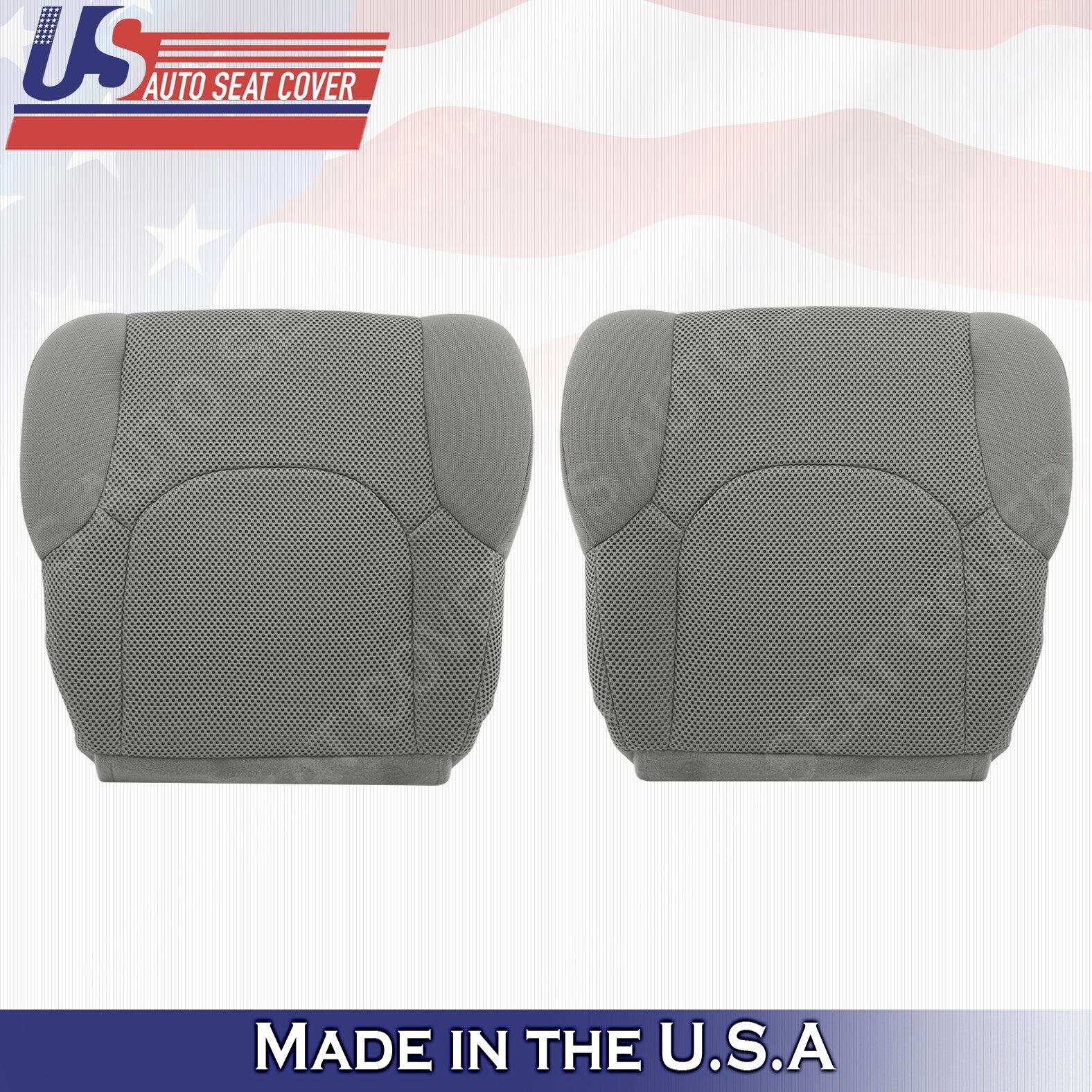 For Front Driver or Passenger Lower Seat covers Gray Cloth Fits Nissan Frontier