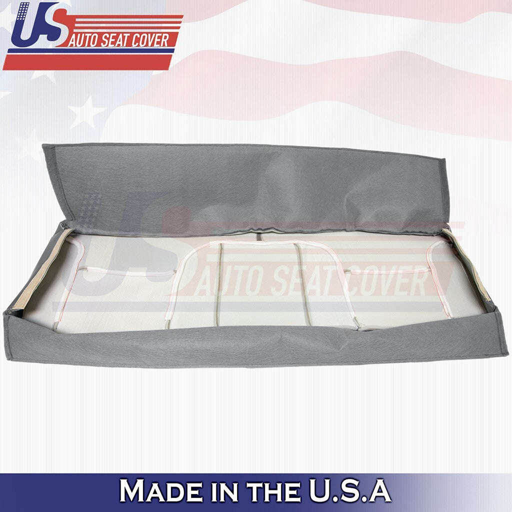 1995 to 1999 Fits Chevy Silverado Rear Bench Bottom & Top Leather Cover Gray